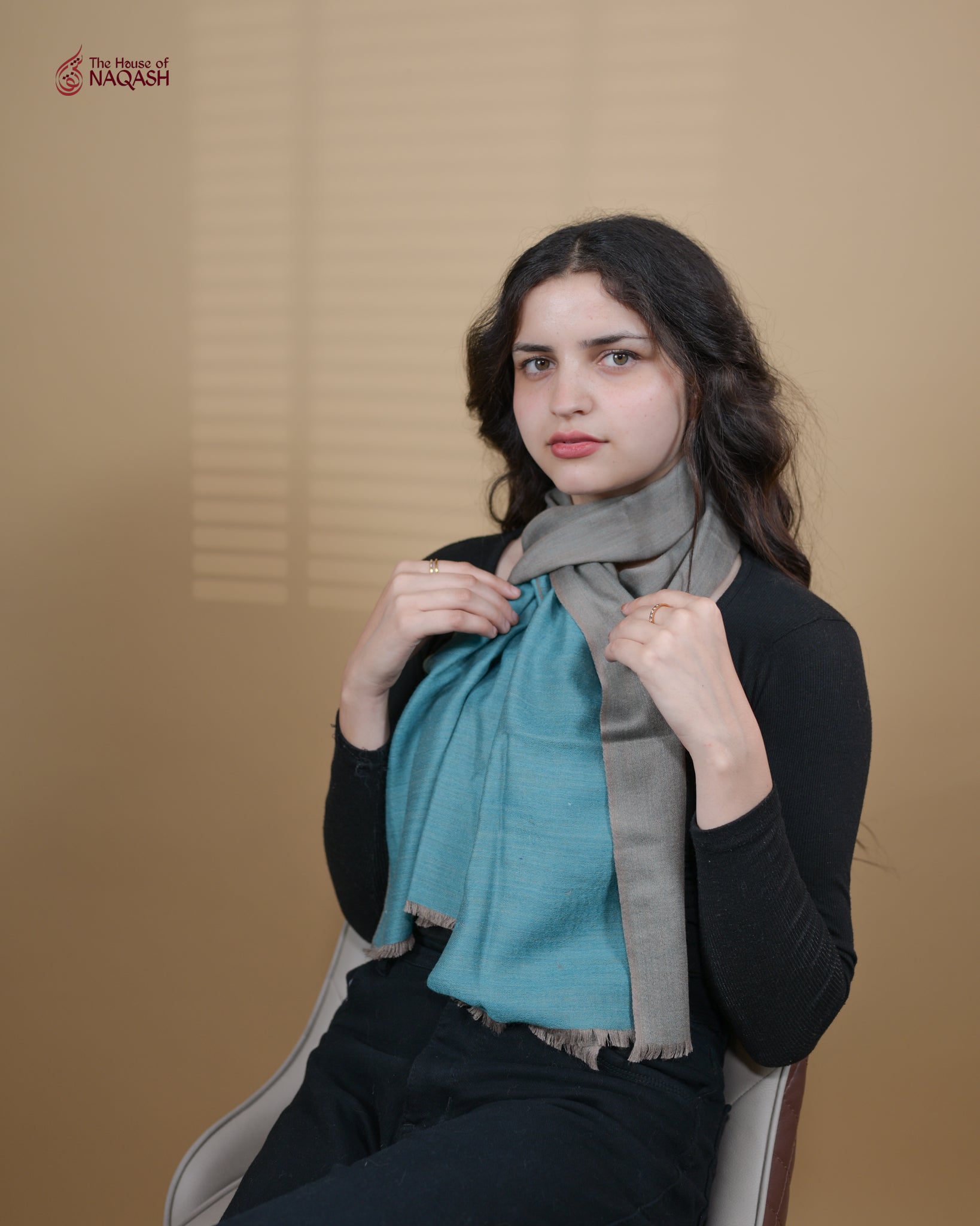 Ocean Breeze Reversible Woolen Scarf