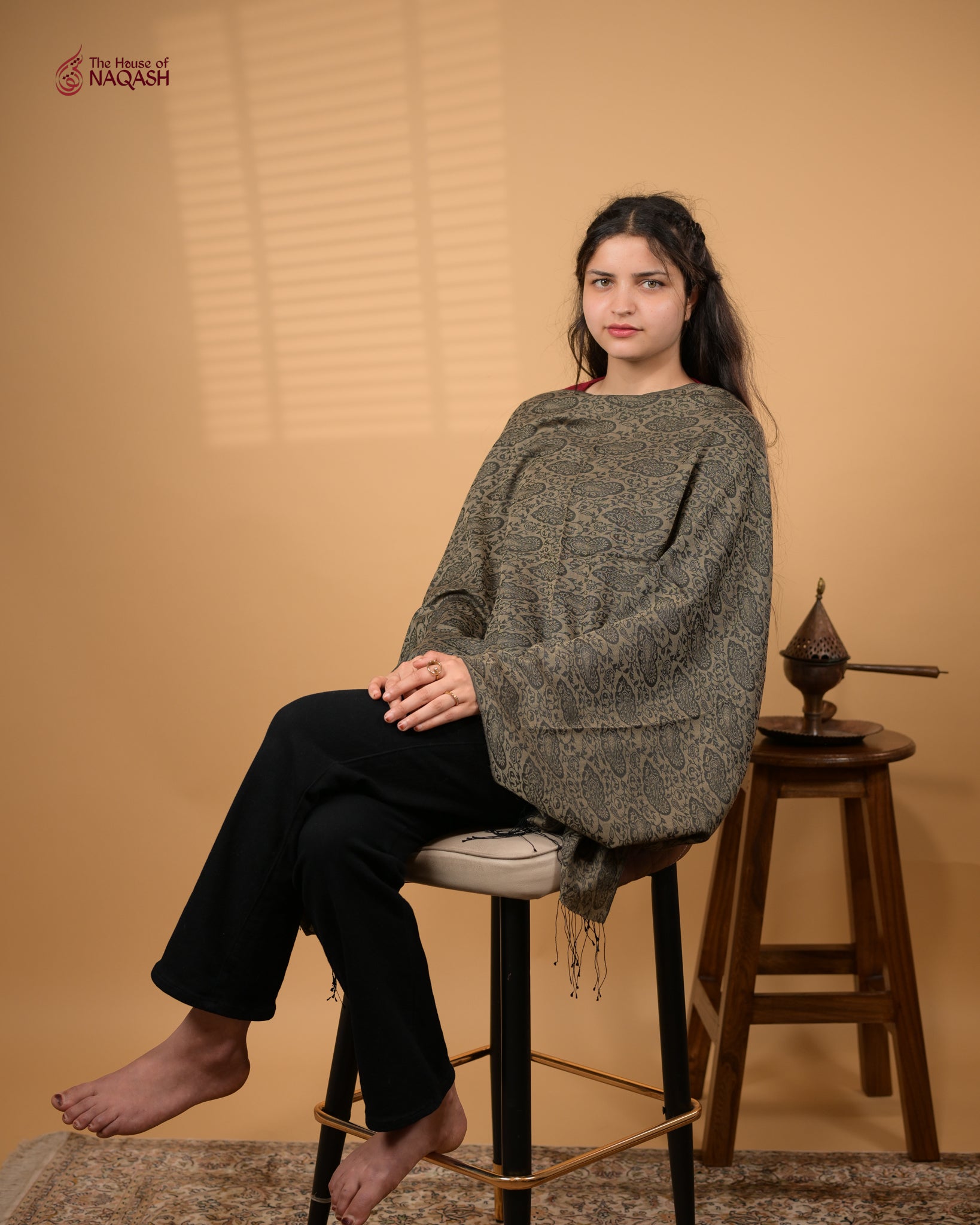 Mehndi Linen Scarf