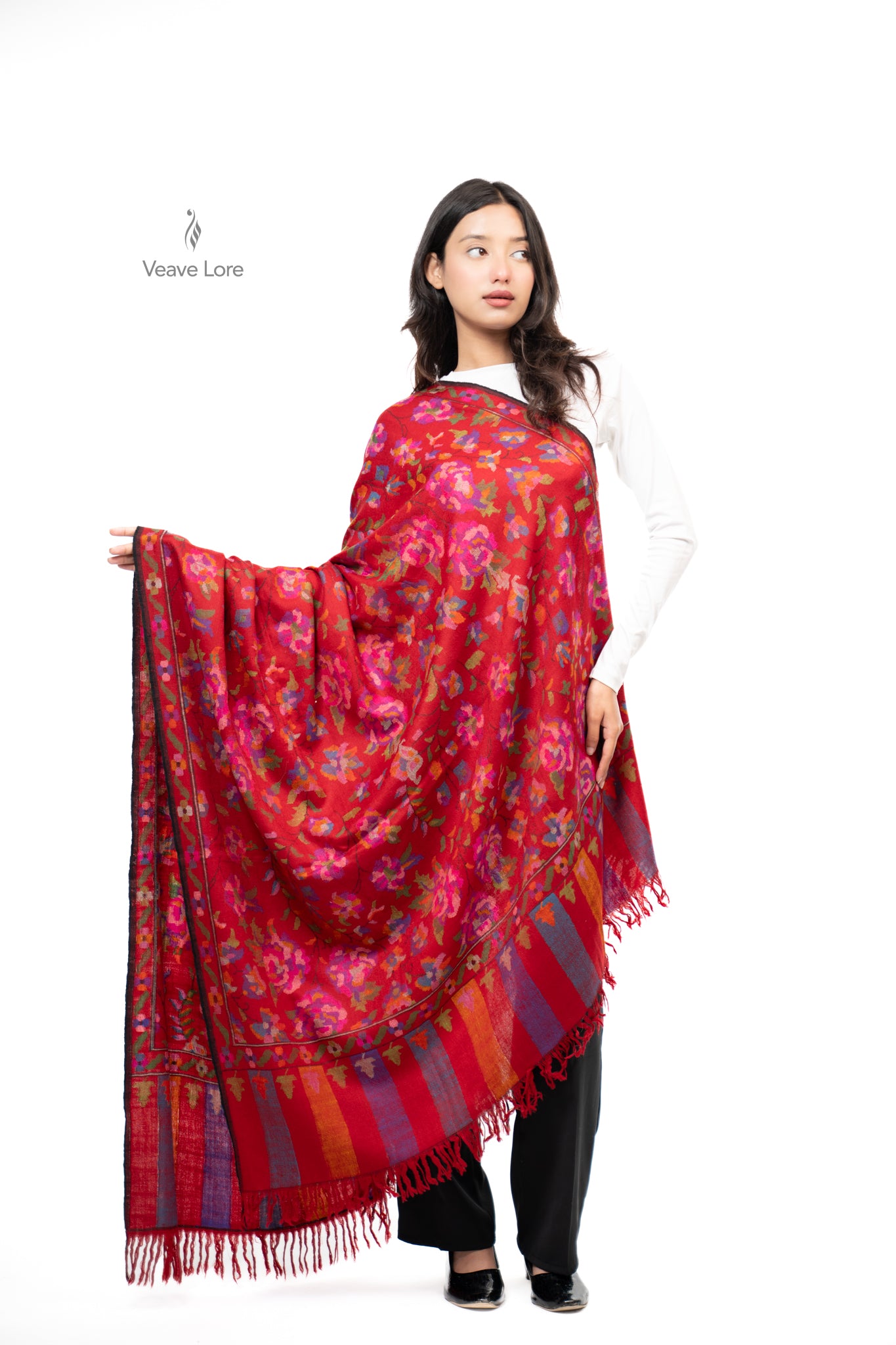 Gulistan — The Rose Garden Pashmina Shawl