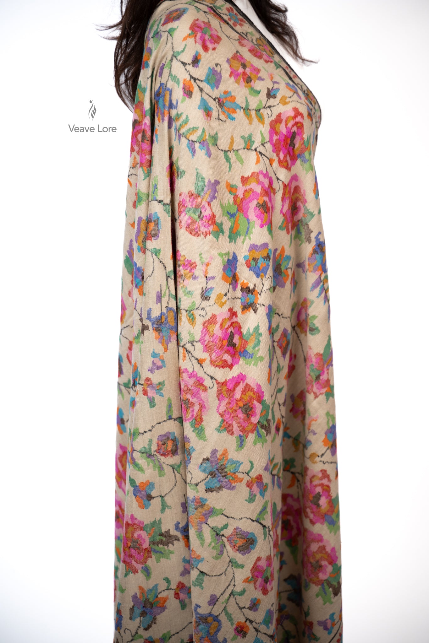 Nastaran The Wild Rose Pashmina Shawl