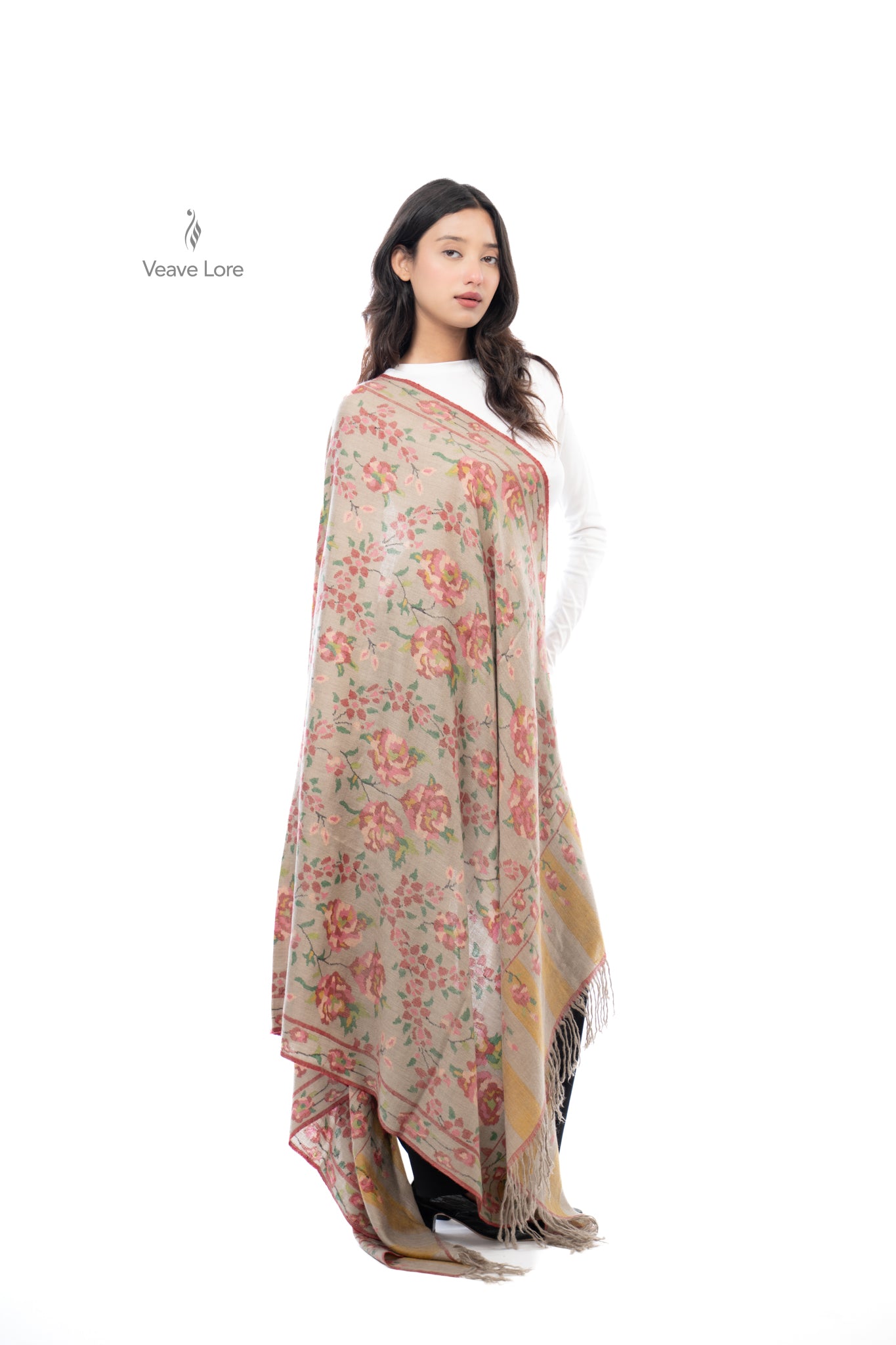 Sad-Barg The Hundred-Petalled Rose Pashmina Shawl