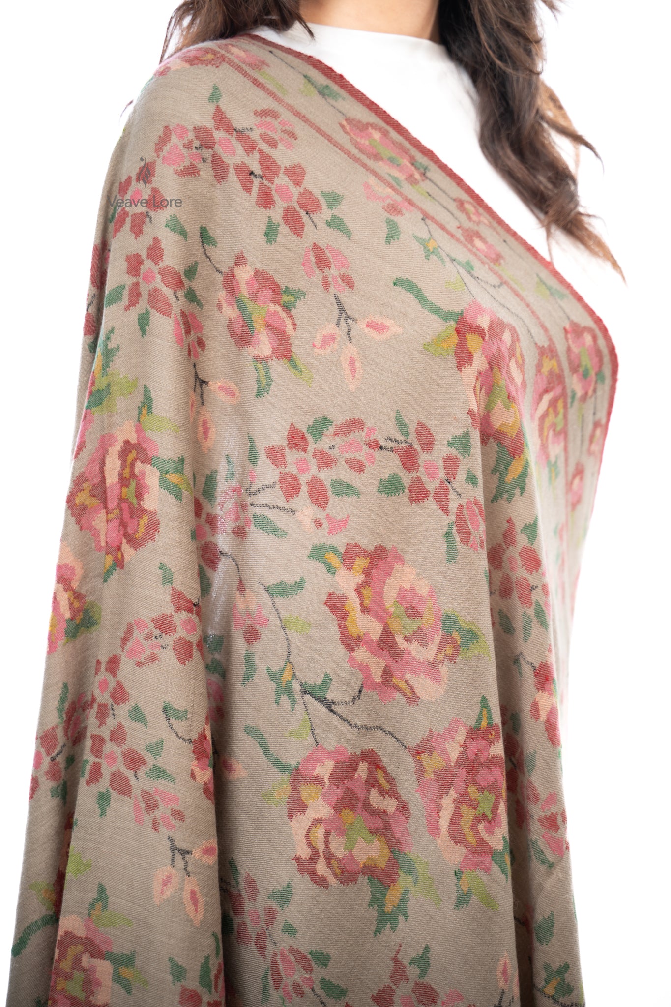 Sad-Barg The Hundred-Petalled Rose Pashmina Shawl