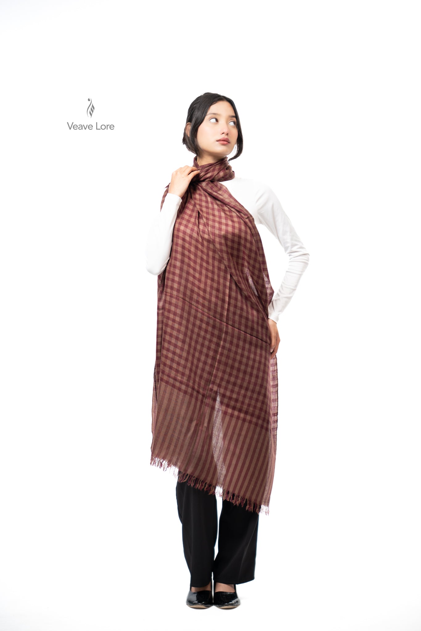 Darchini Mahogany Pashmina Shawl