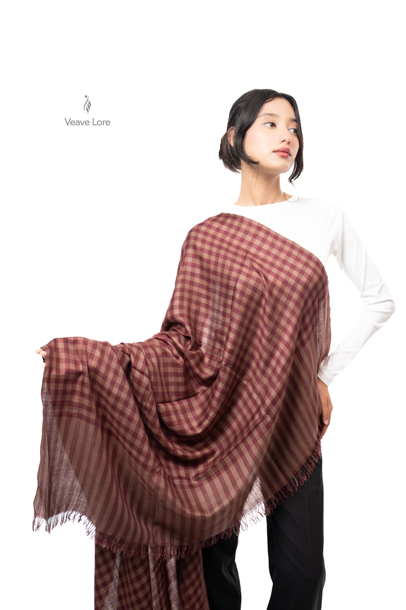 Darchini Mahogany Pashmina Shawl
