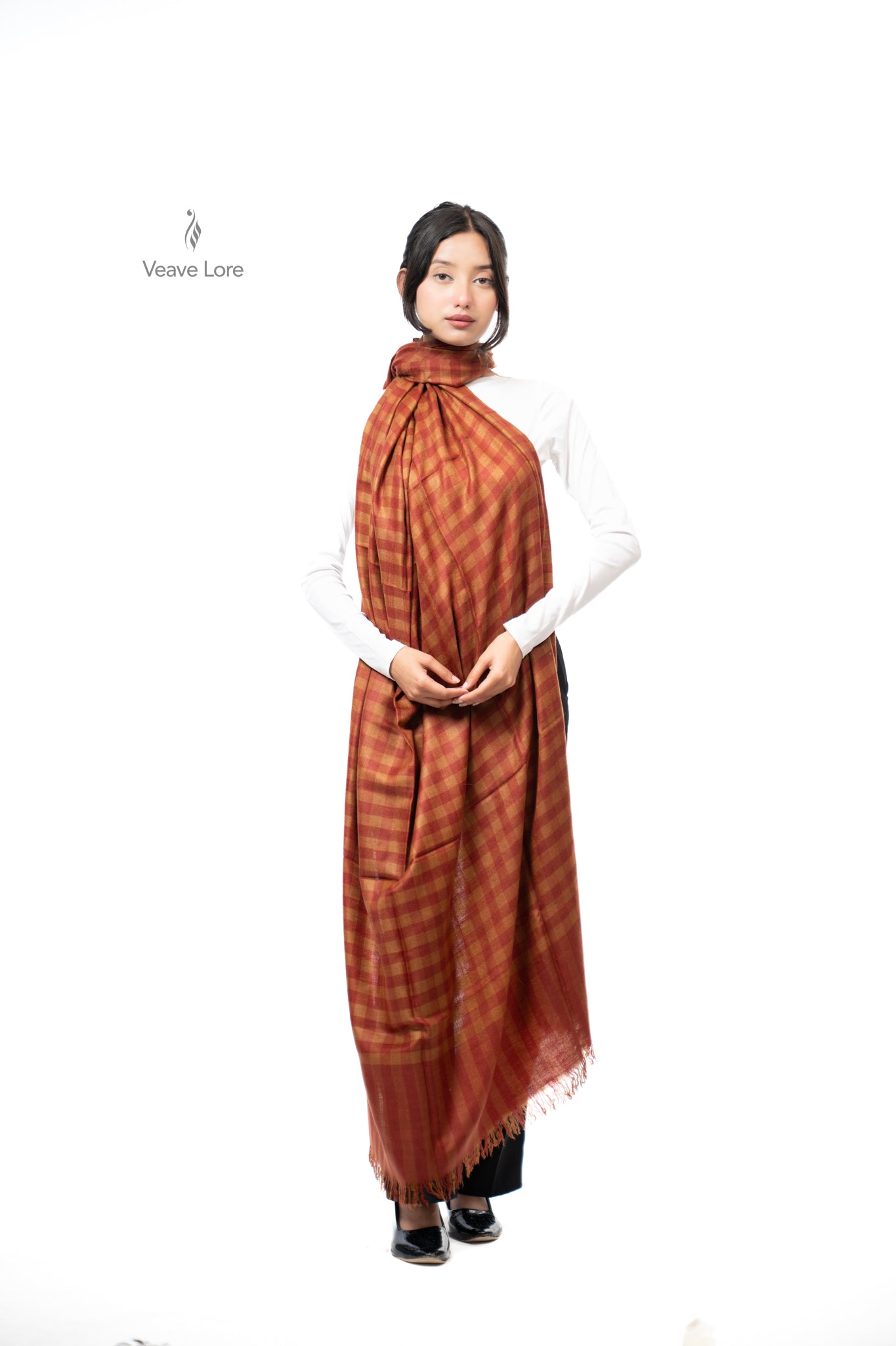 Haldi Russet Pashmina Shawl