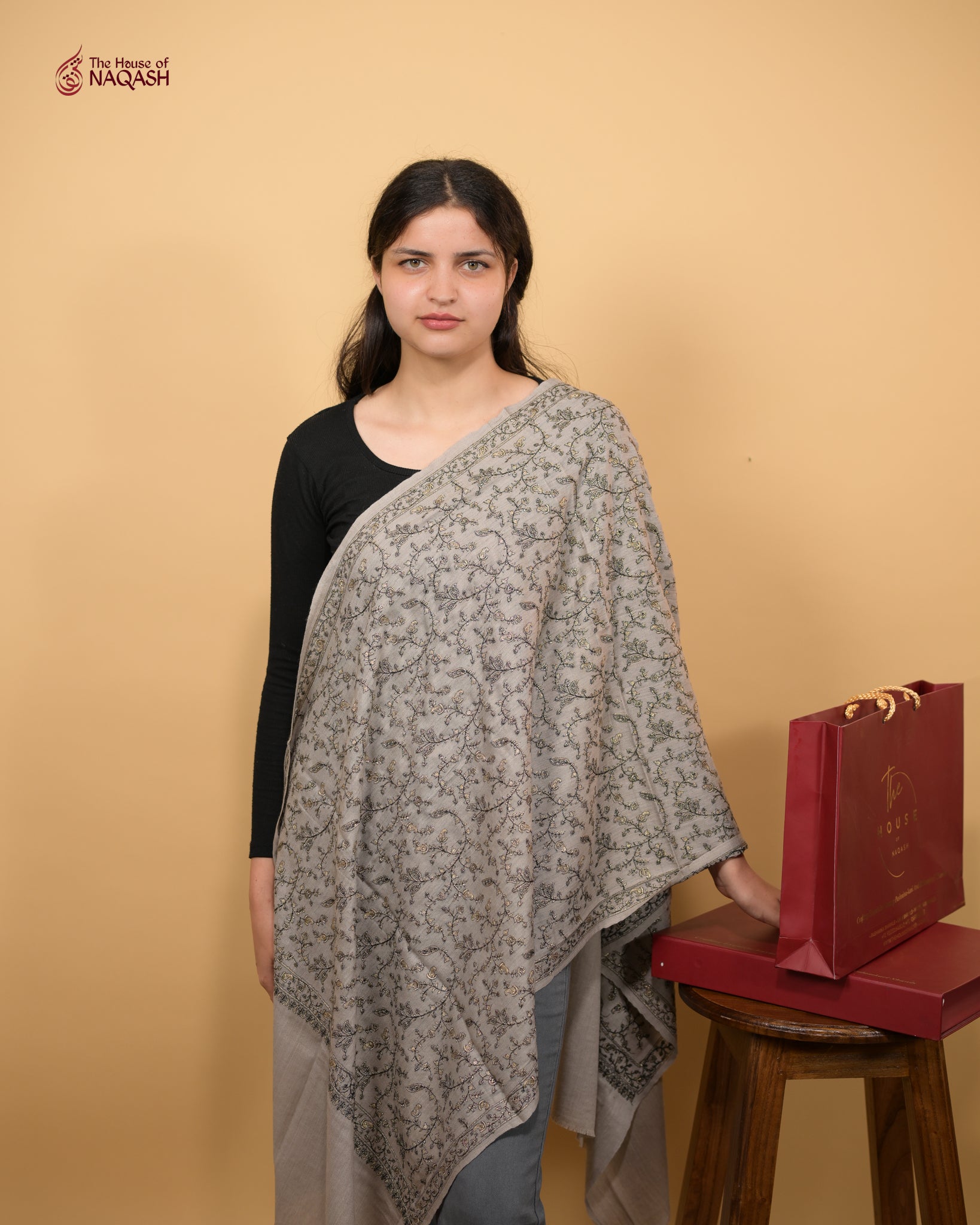 Cinnamon Twilight Jaaldar Stole