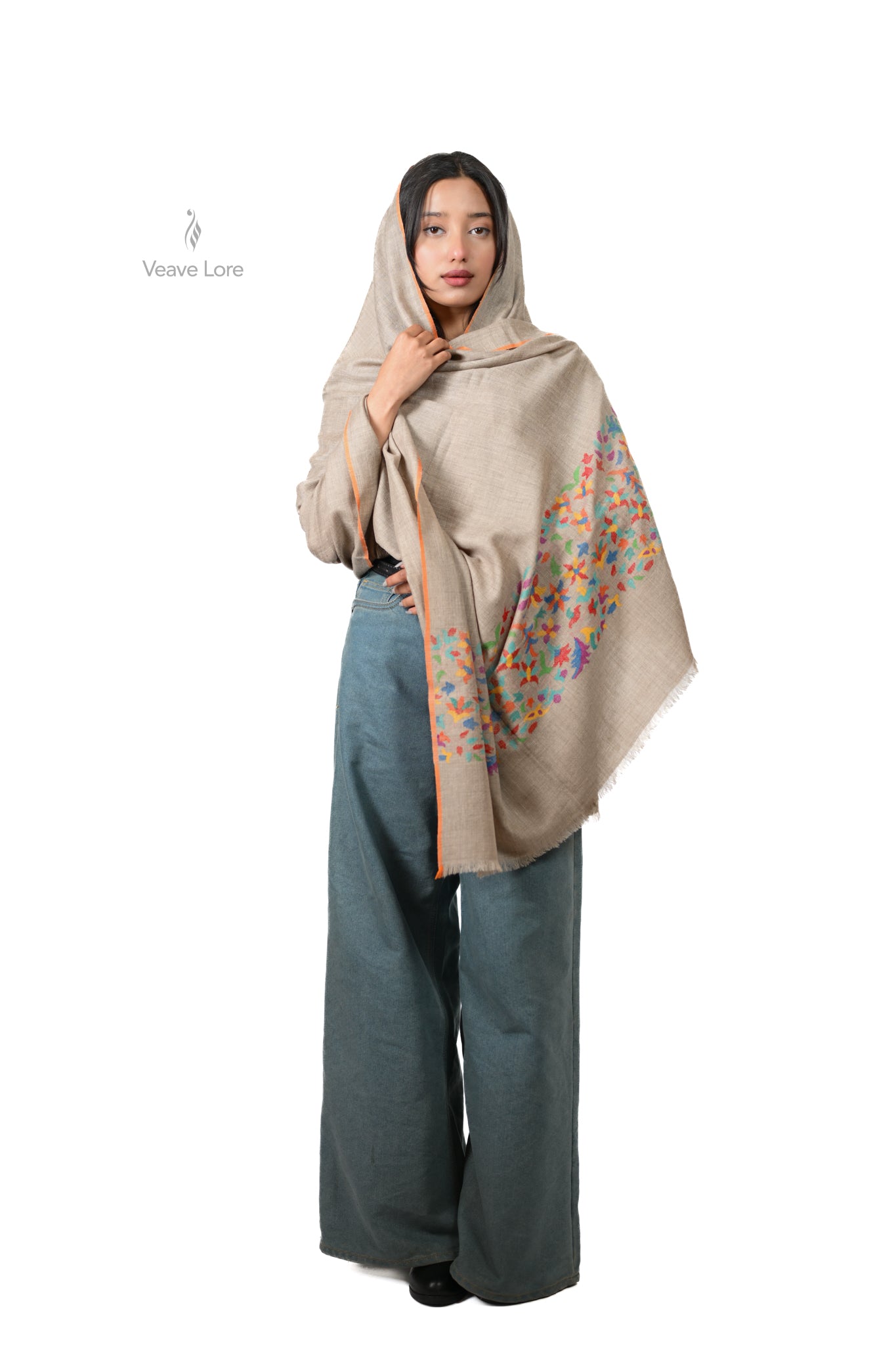 Saba-o-Gul — Breeze & Flower Pashmina Shawl