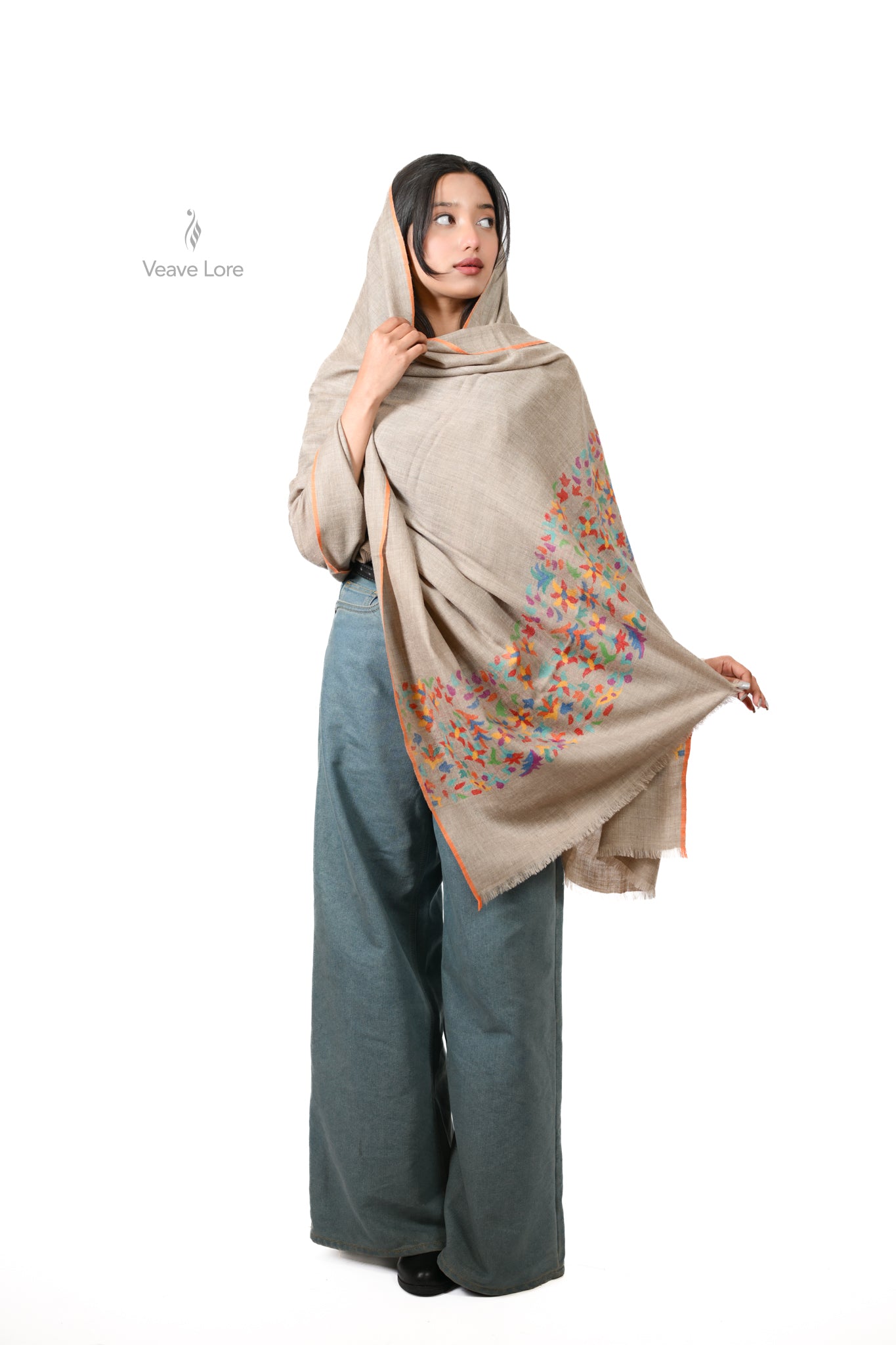 Saba-o-Gul — Breeze & Flower Pashmina Shawl