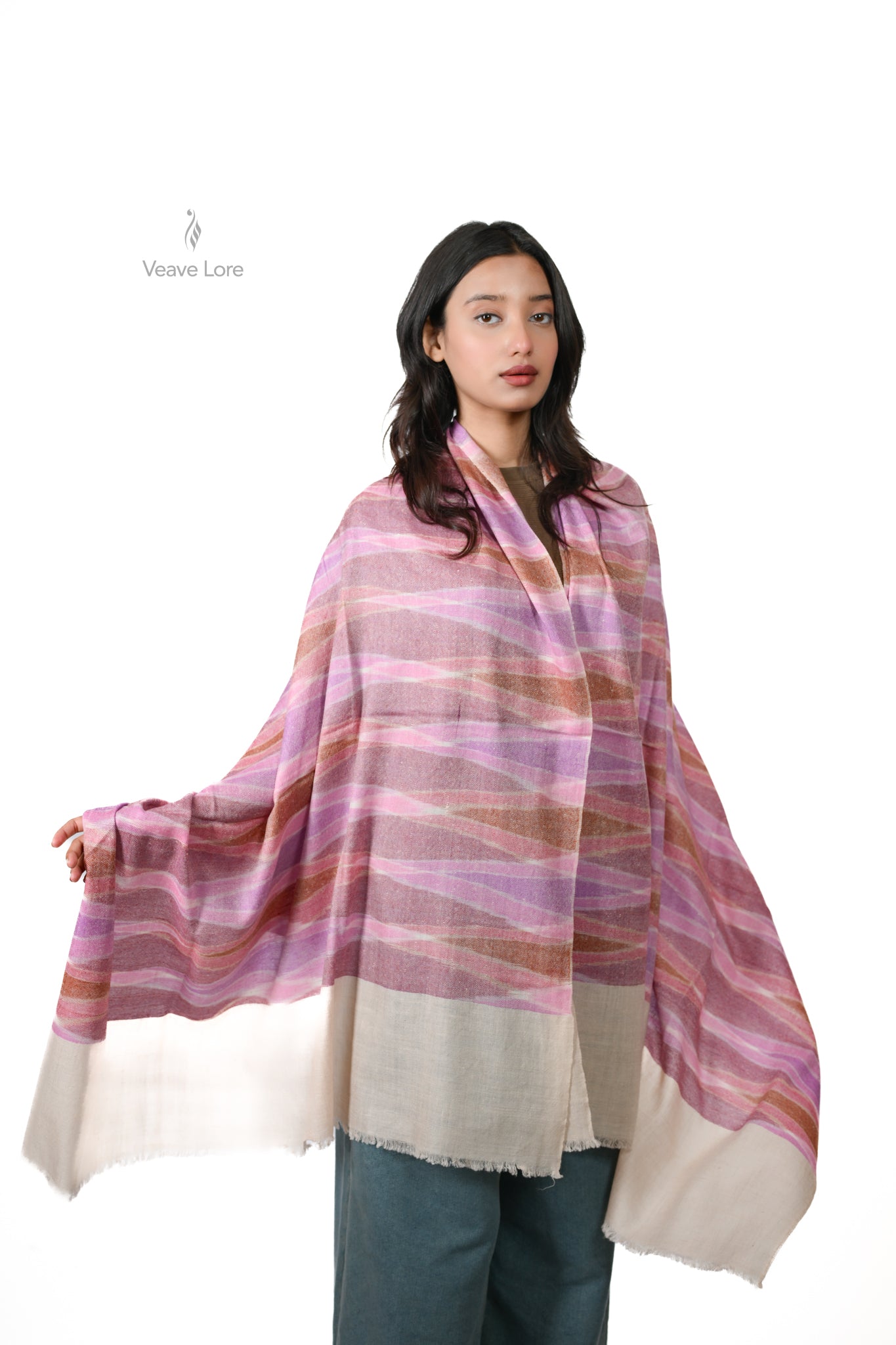 Gulabi-o-Shaam Pashmina Shawl