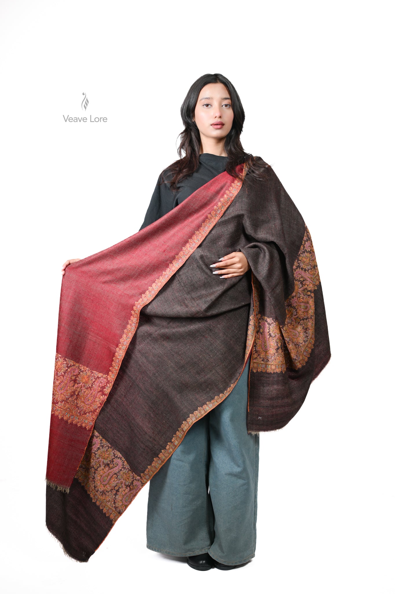 Crimson & Surma Pashmina Shawl