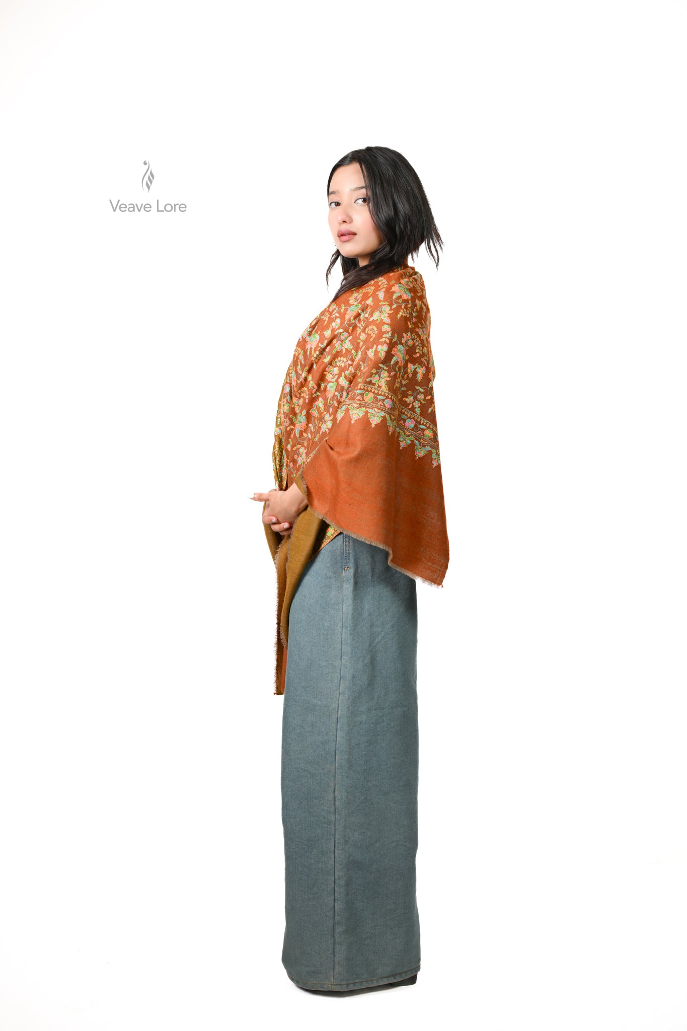 The Saffron Bagh Pashmina Shawl