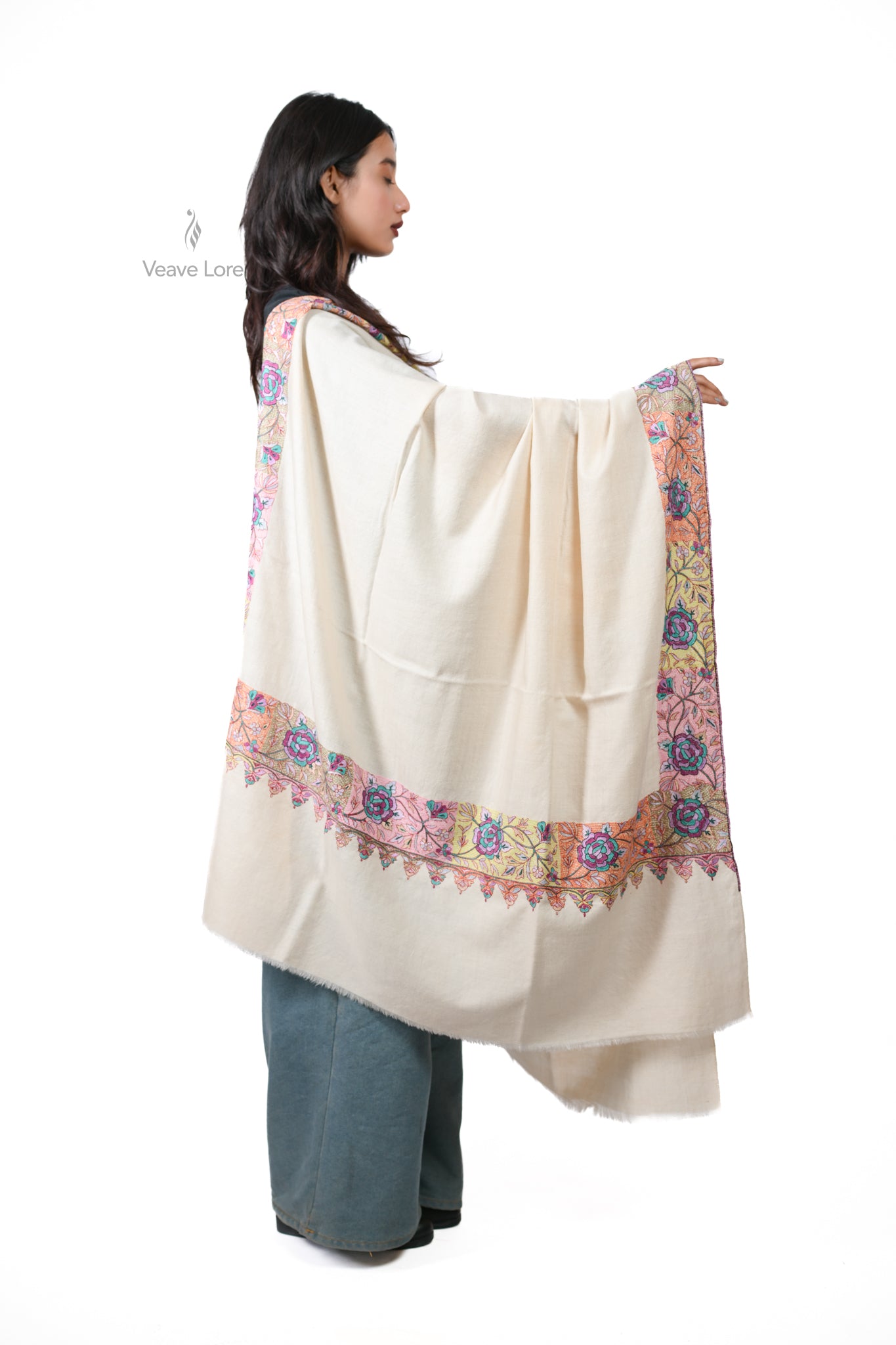 Sham-e-Gul Palledar Pashmina Shawl