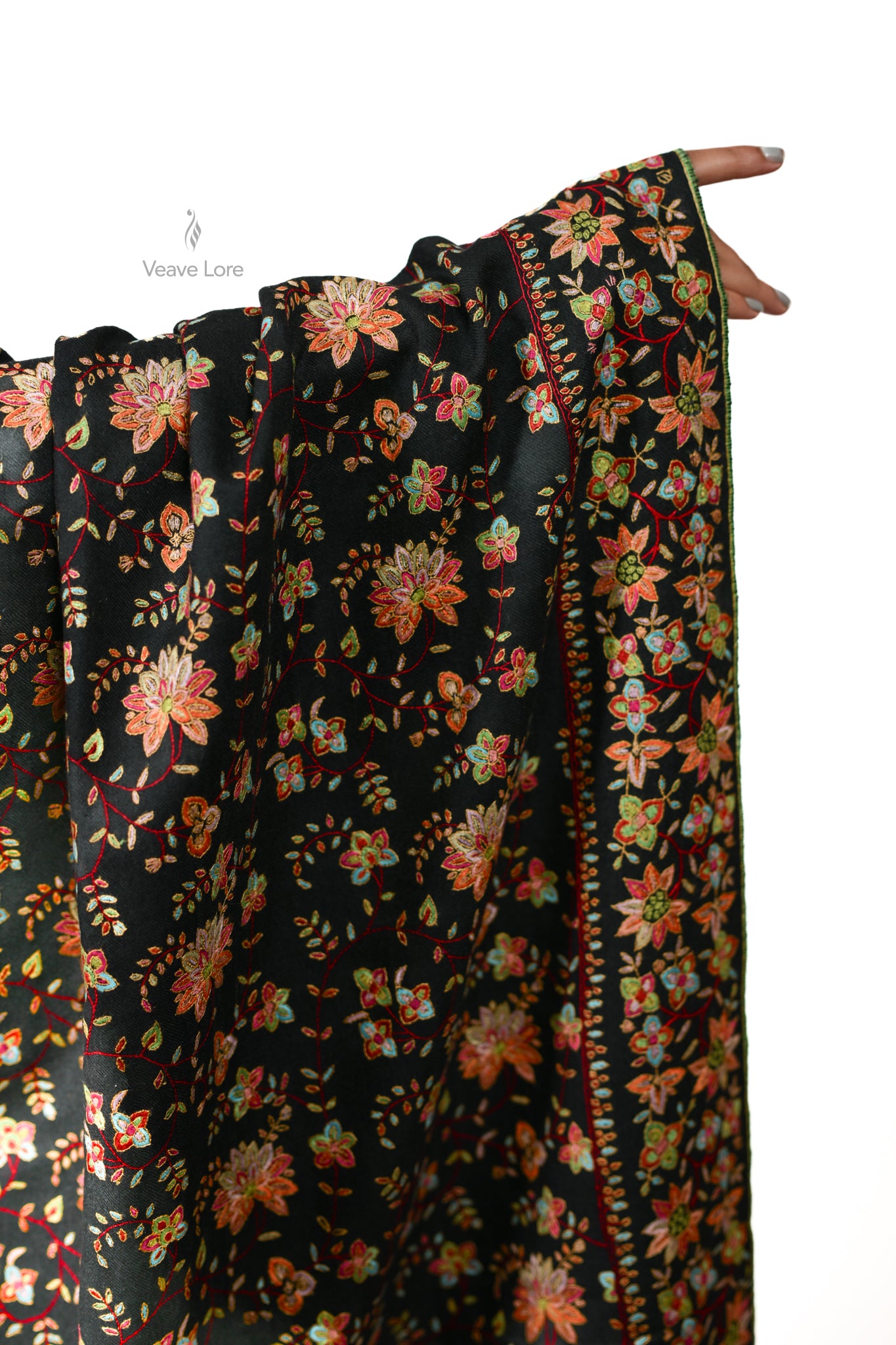 Midnight Chaman Pashmina Shawl