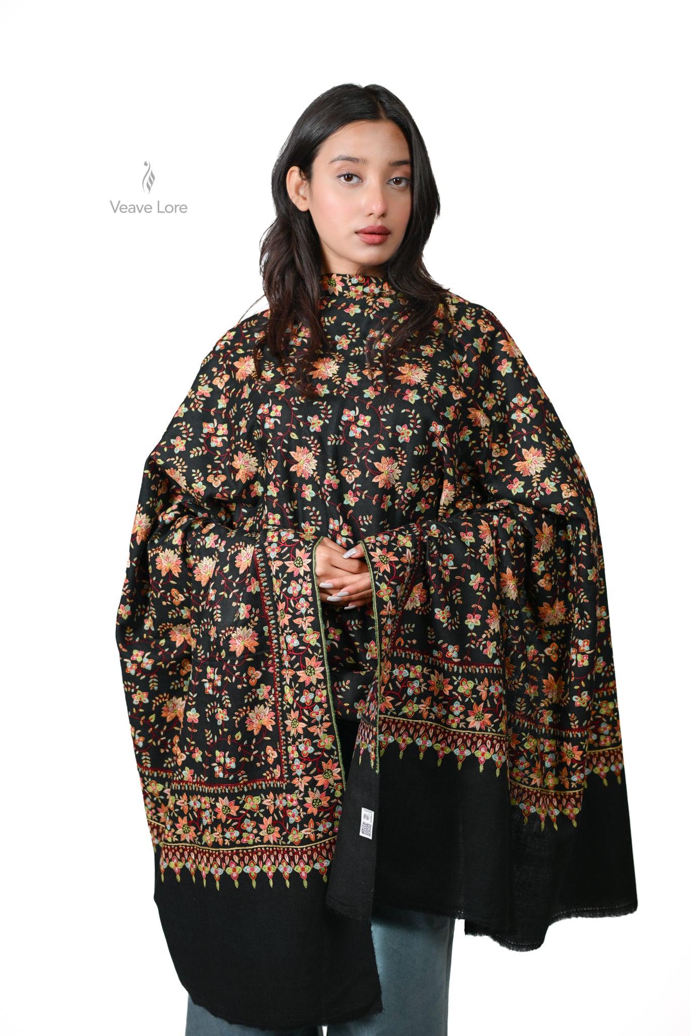 Midnight Chaman Pashmina Shawl