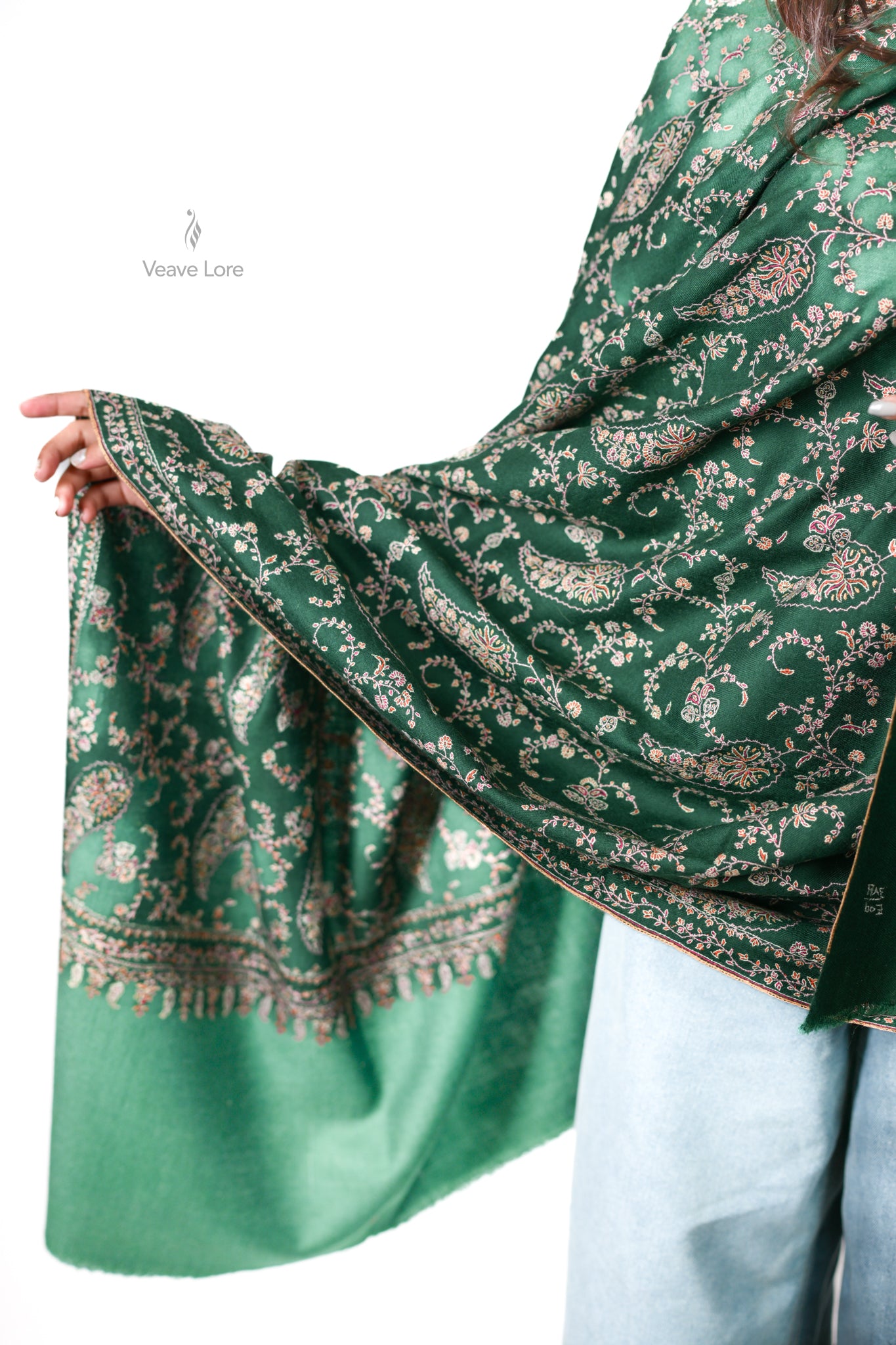 The Emerald Mahal Pashmina Shawl
