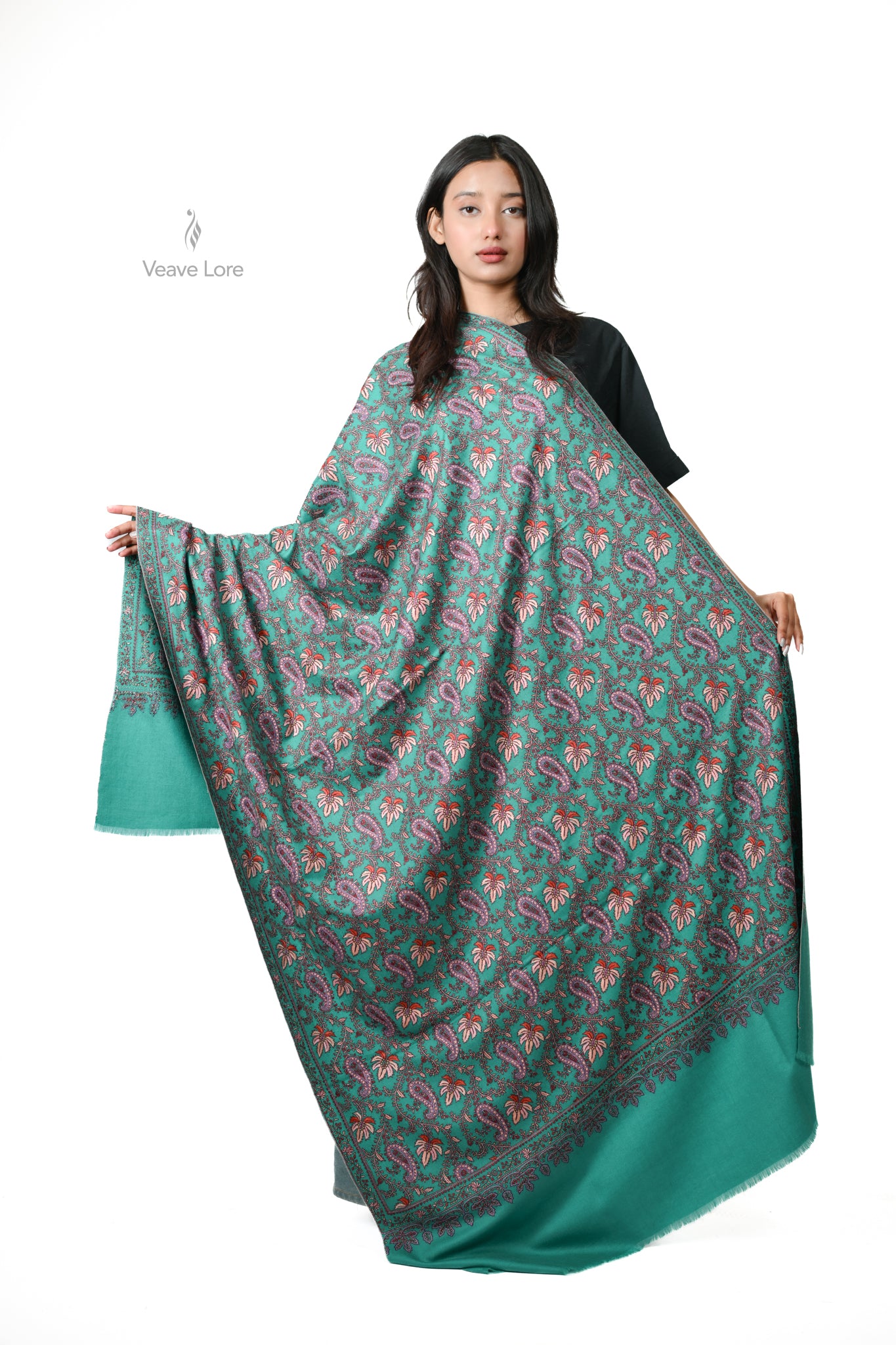 The Turquoise Diwan Pashmina Shawl