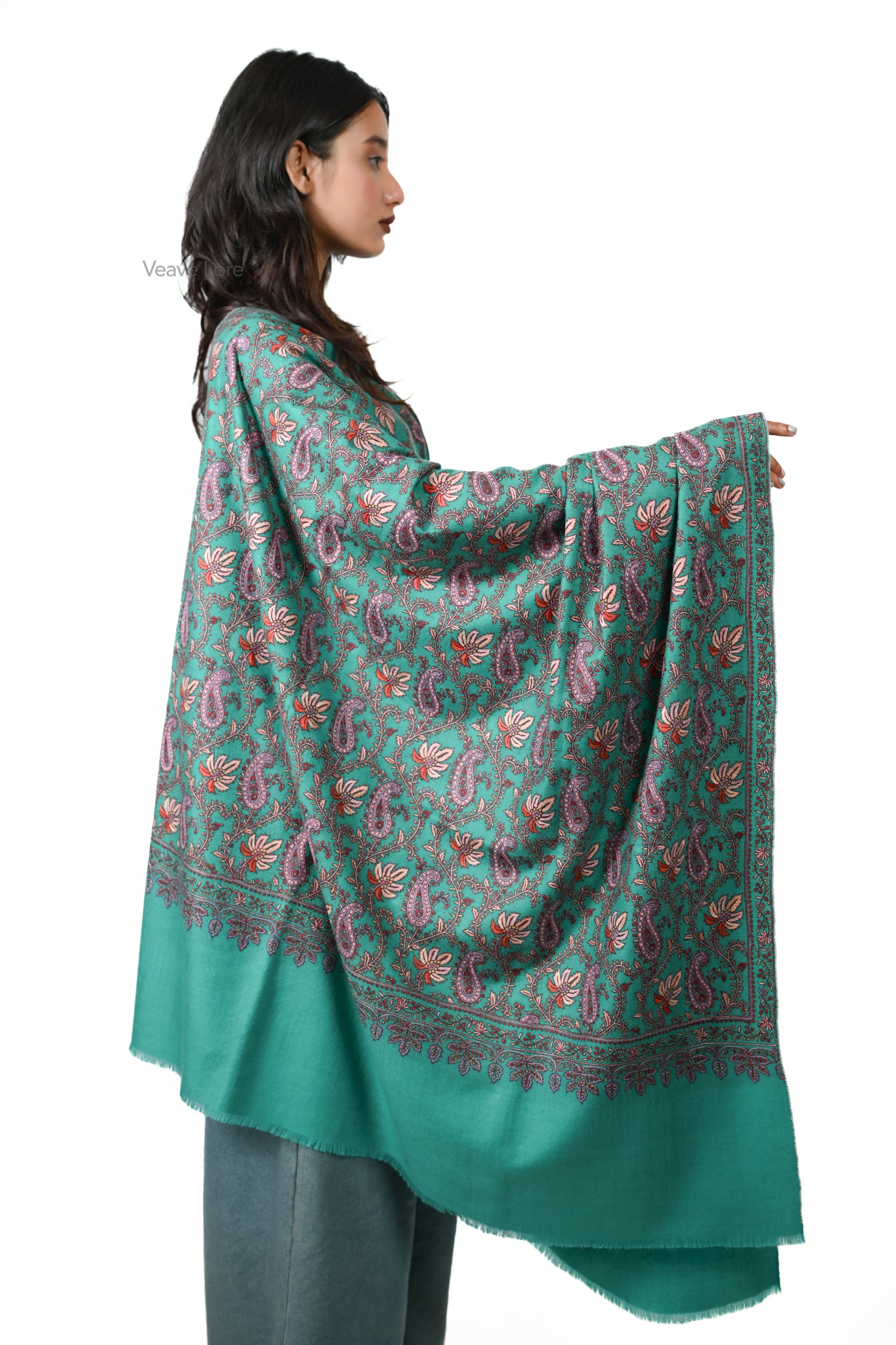 The Turquoise Diwan Pashmina Shawl