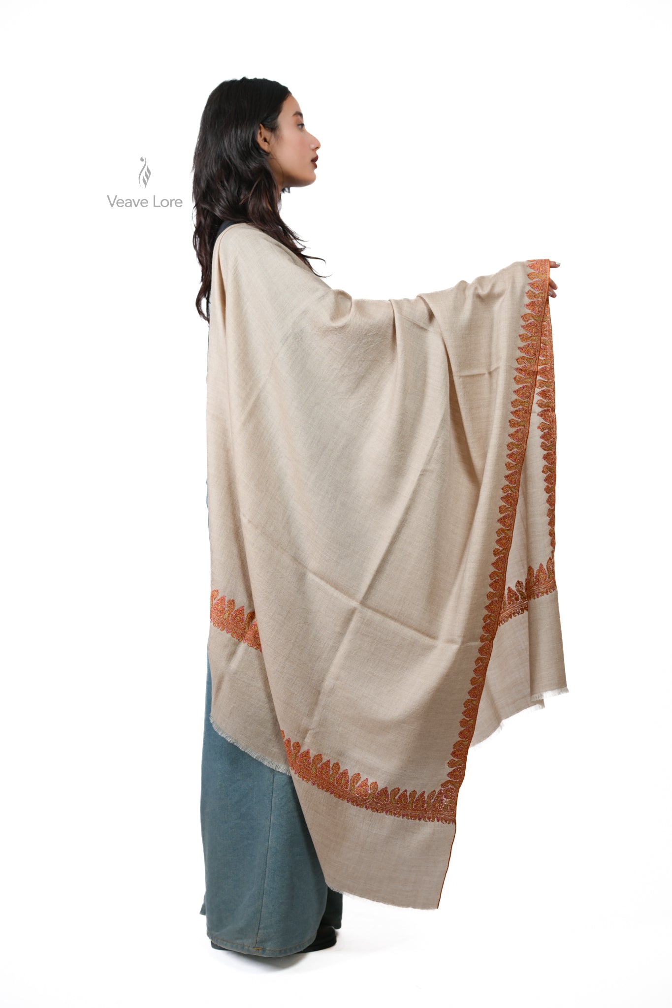 Naseem Hand Embroidered Pashmina Shawl