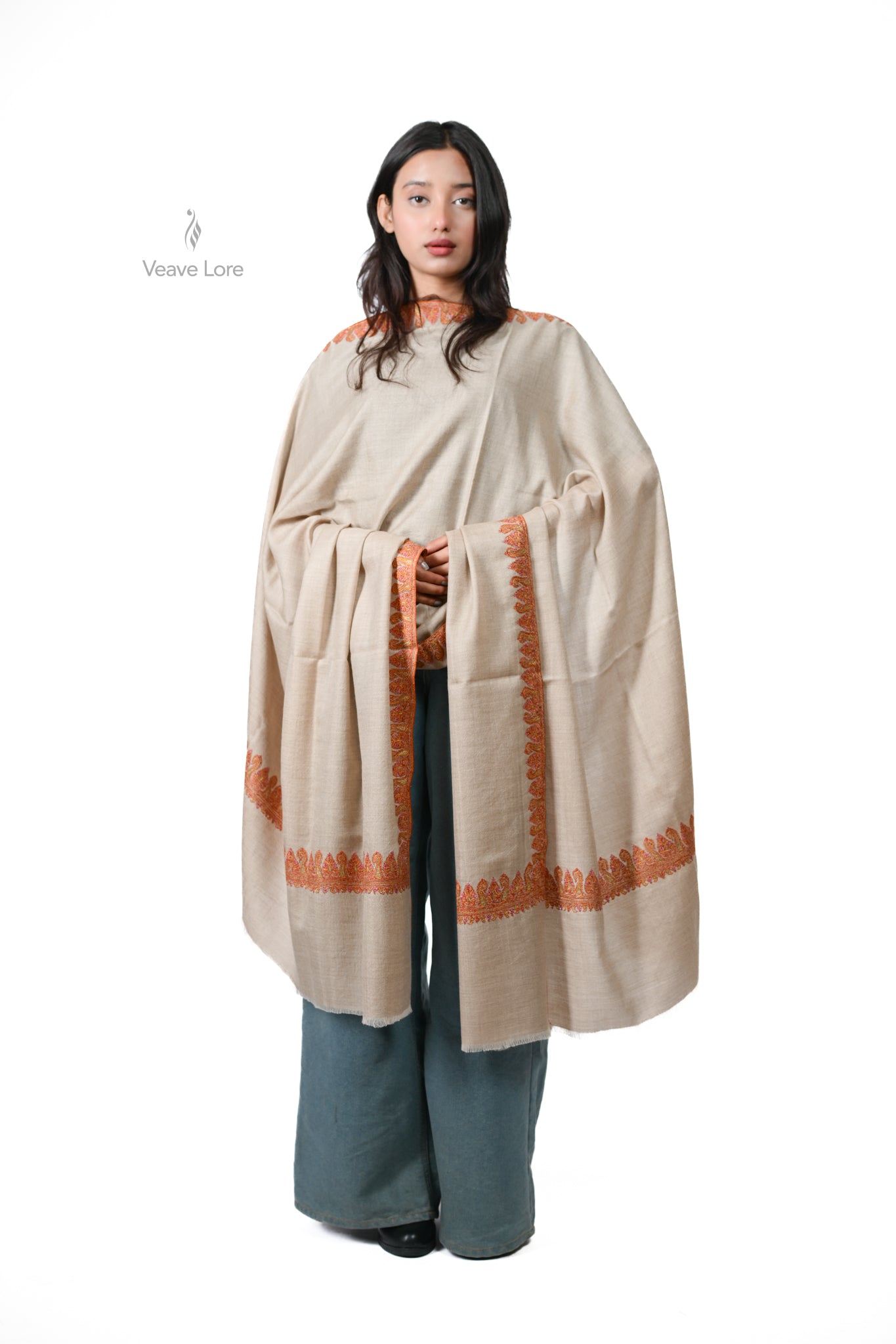 Naseem Hand Embroidered Pashmina Shawl