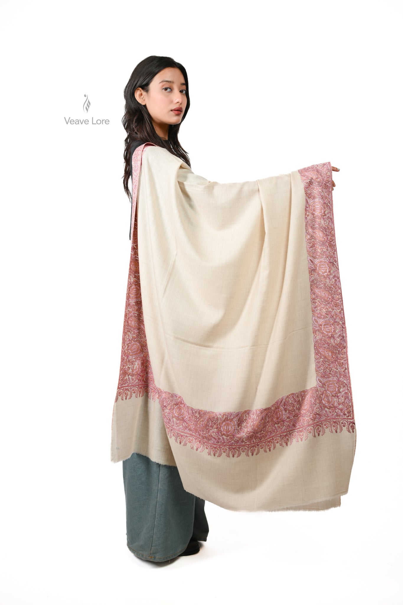 Gulab-e-Zar Palledar Pashmina Shawl