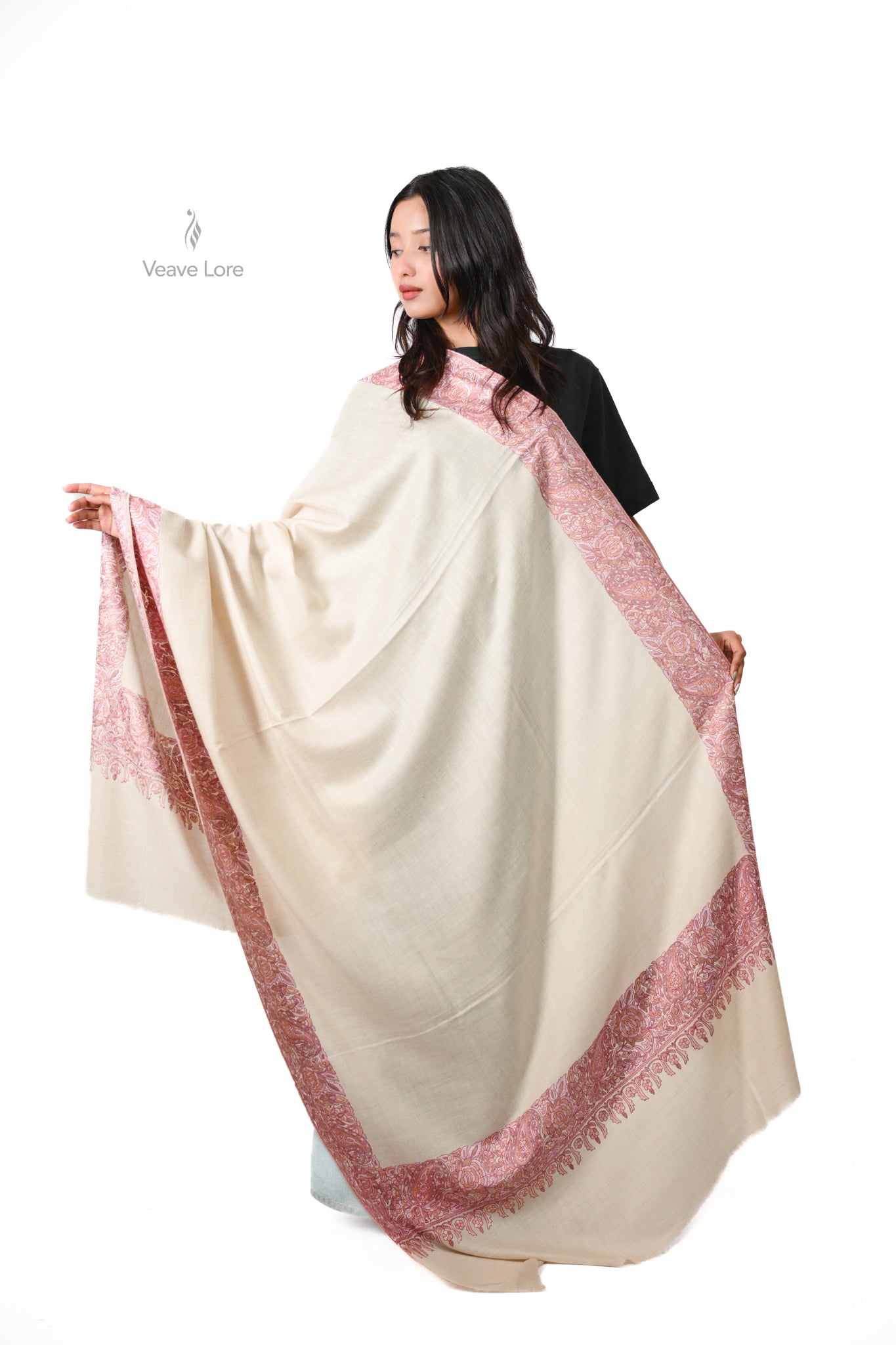 Gulab-e-Zar Palledar Pashmina Shawl