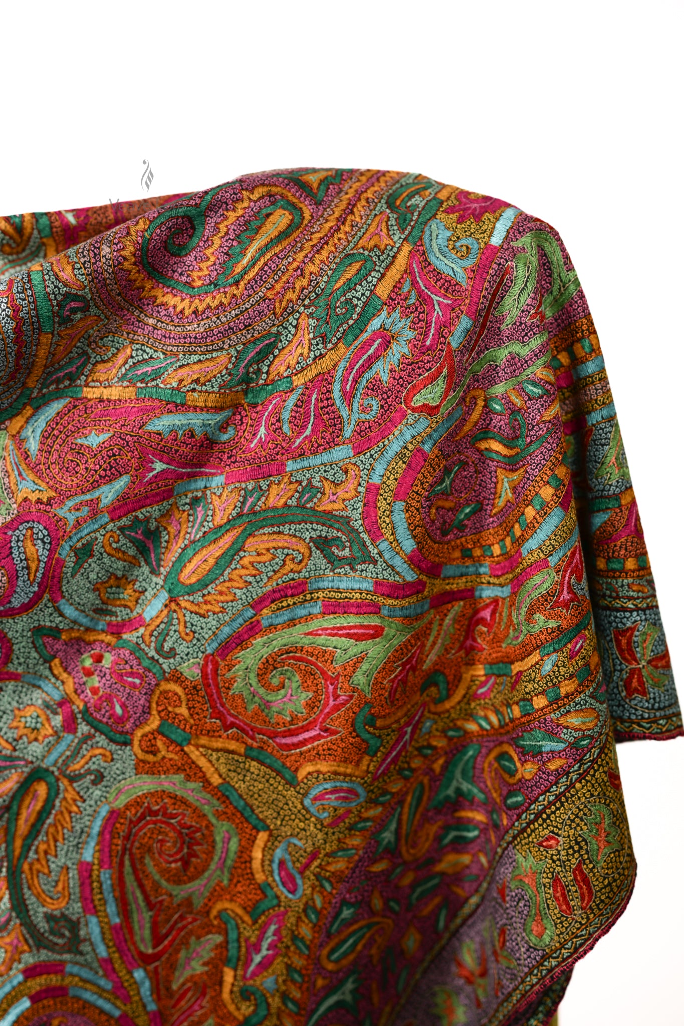 Shab-e-Rang Hand Embroidered Sozni Jamawar Shawl
