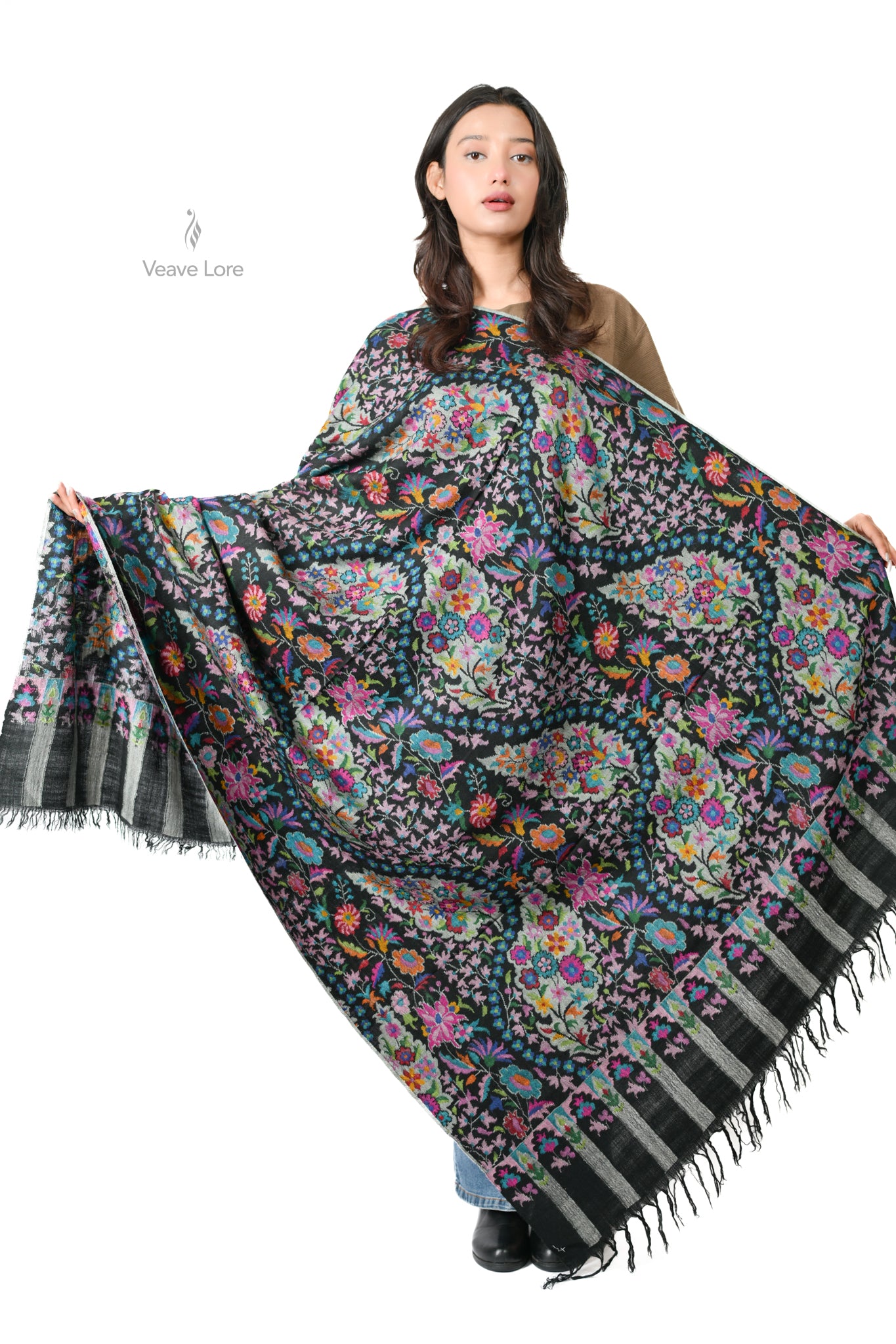 The Midnight Garden Pashmina Shawl