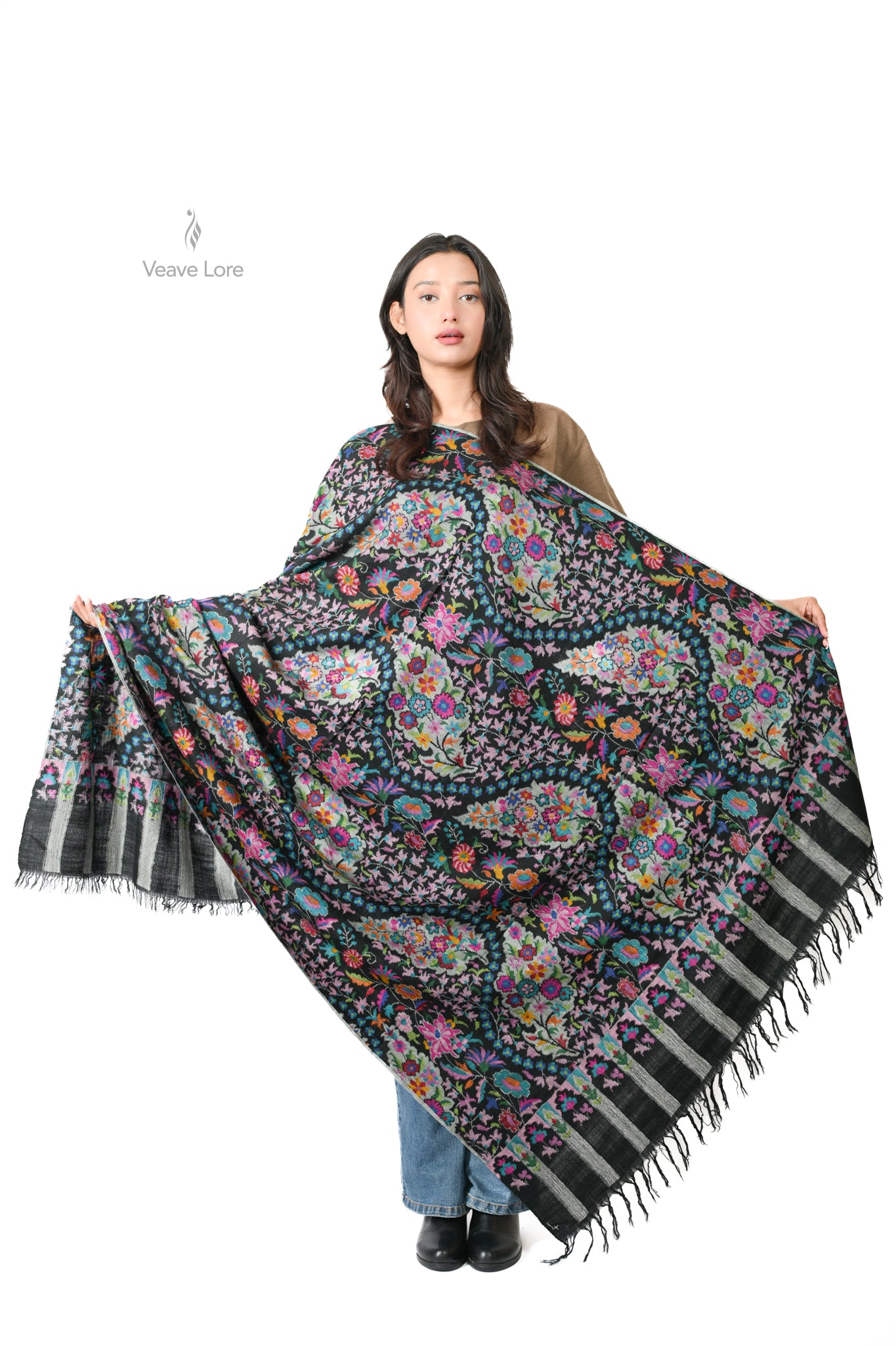 The Midnight Garden Pashmina Shawl