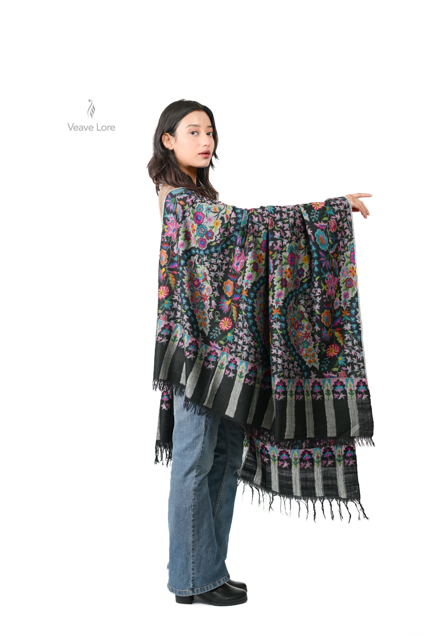 The Midnight Garden Pashmina Shawl