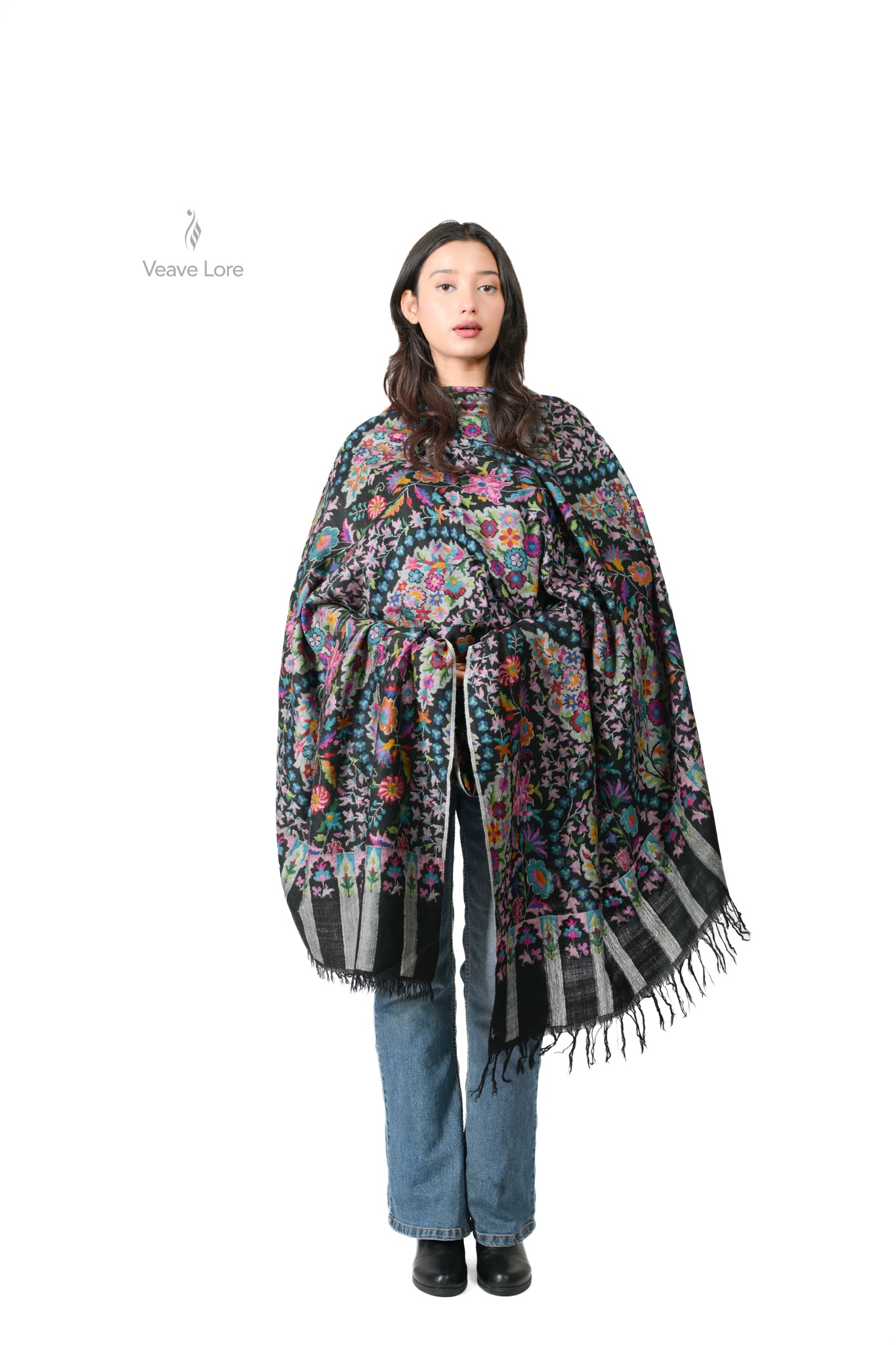 The Midnight Garden Pashmina Shawl