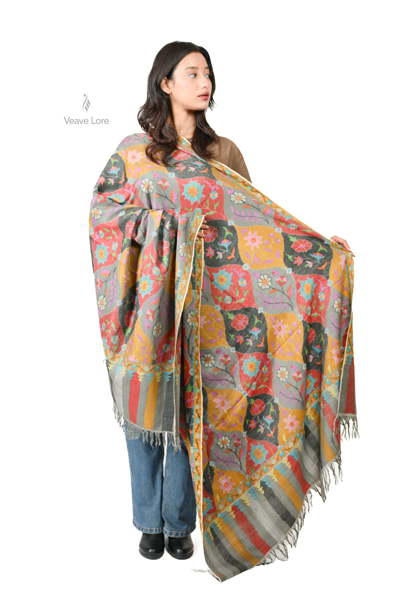 The Stained Glass Garden Pashmina Shawl