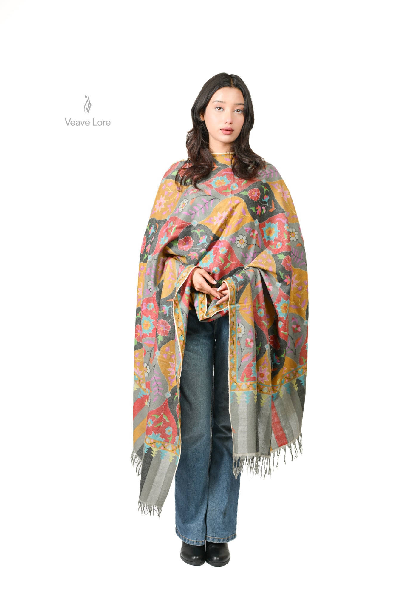 The Stained Glass Garden Pashmina Shawl