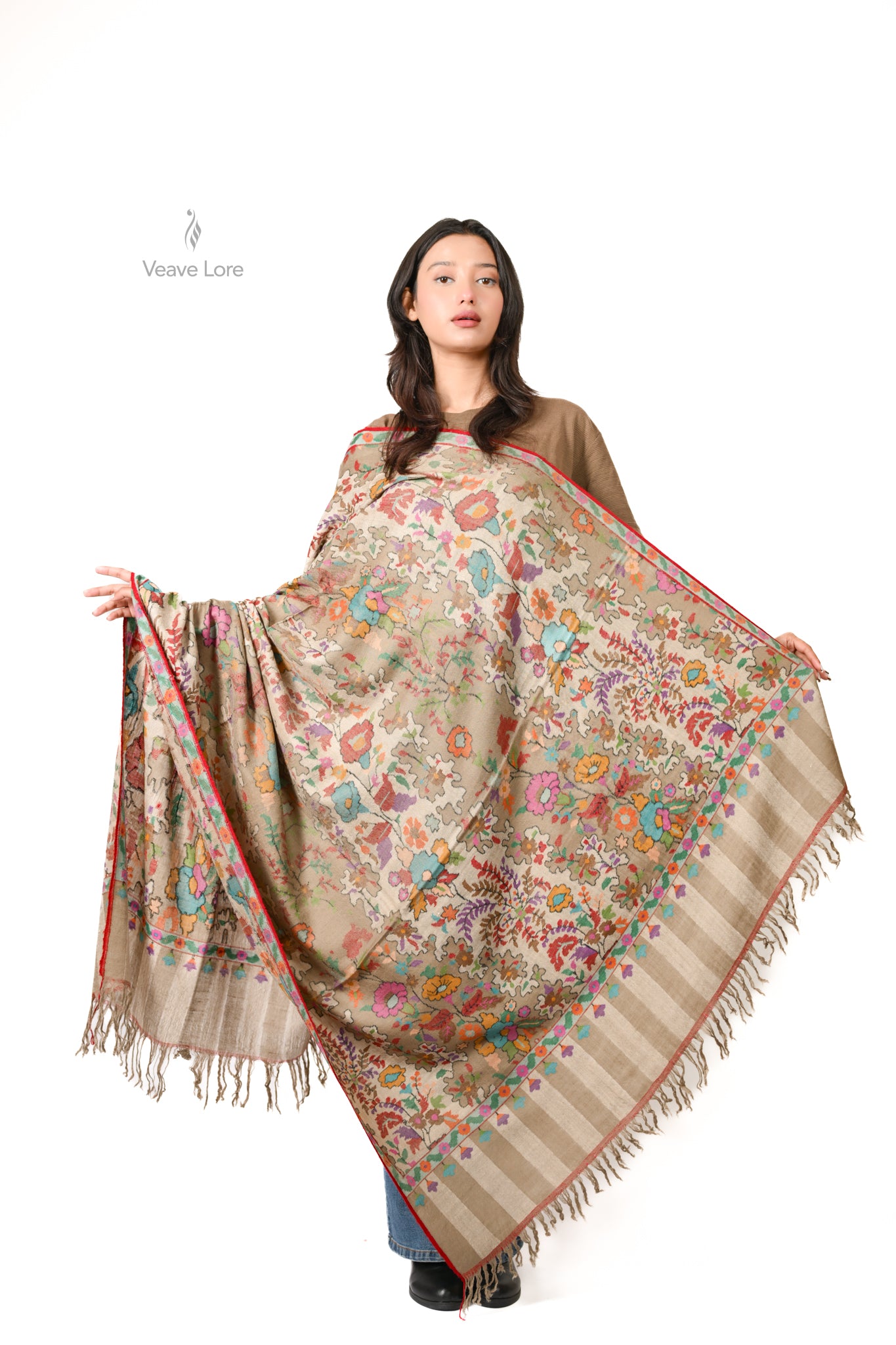 The Wildflower Meadow Pashmina Shawl
