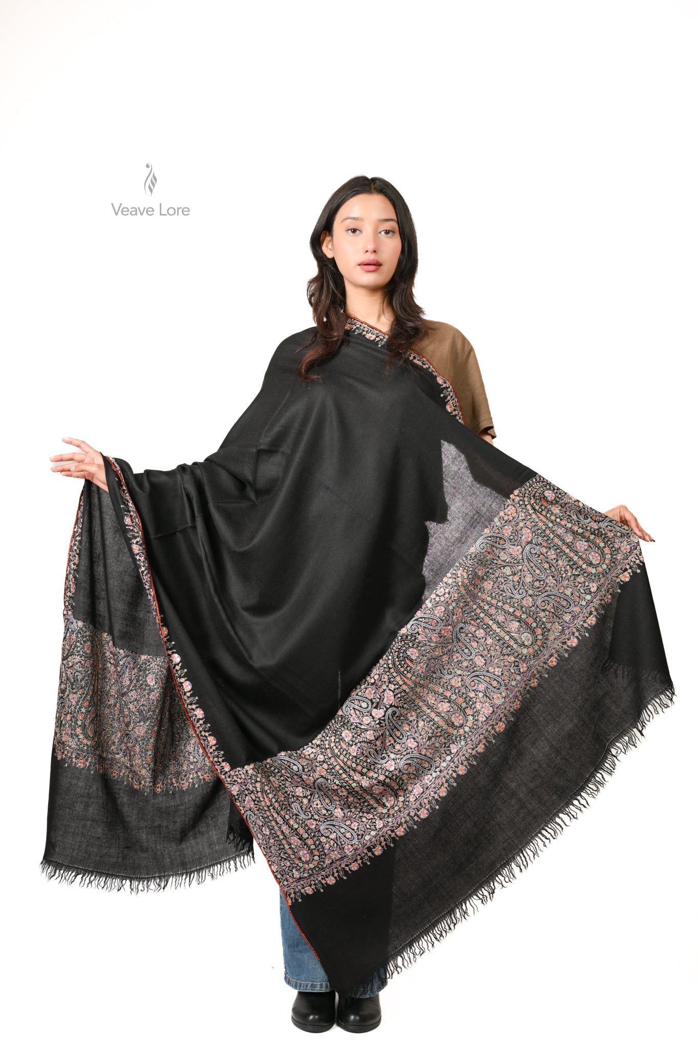 Aab-e-Shab Palledar Pashmina Shawl