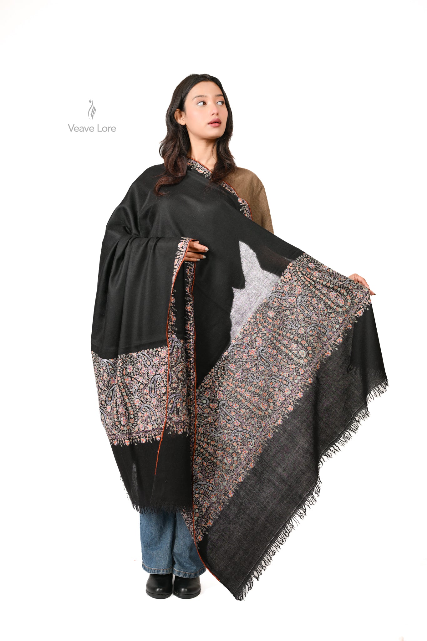 Aab-e-Shab Palledar Pashmina Shawl