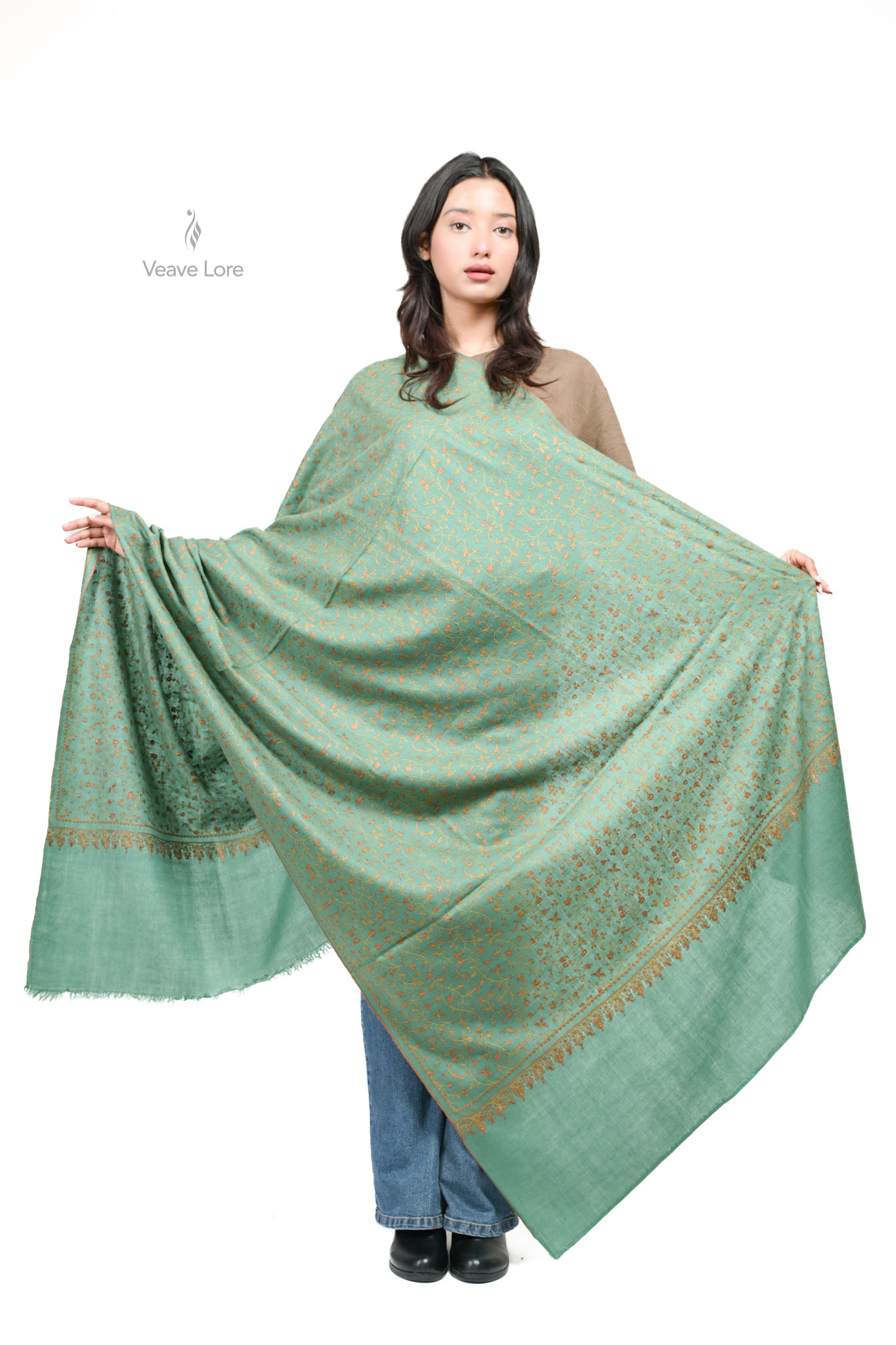 Yashb & Copper Pashmina Shawl
