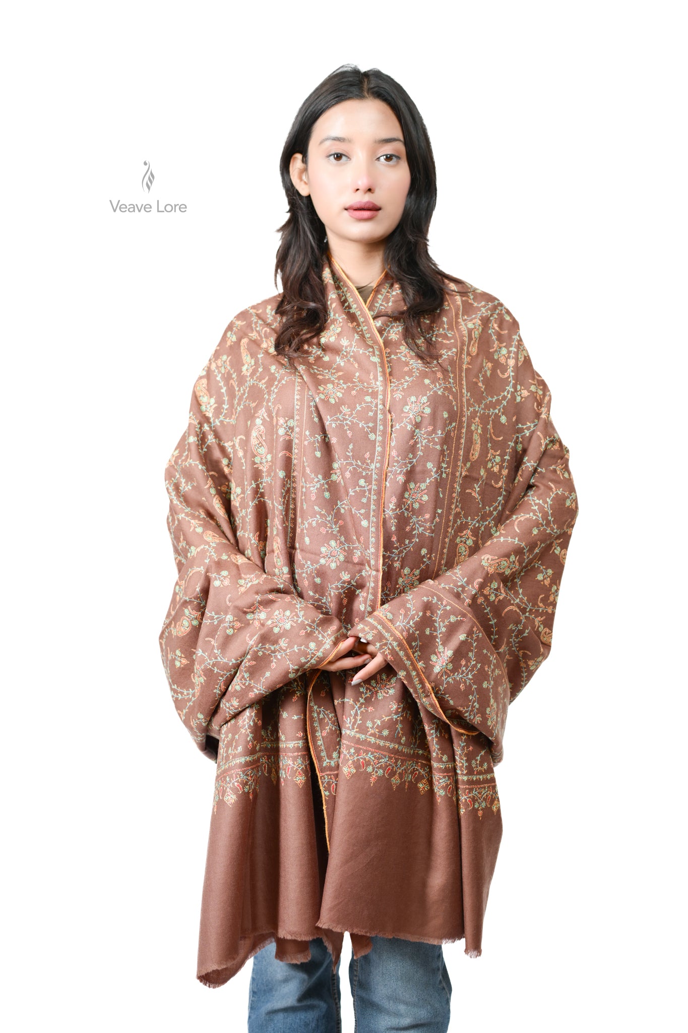 Coffee & Pista Pashmina Shawl