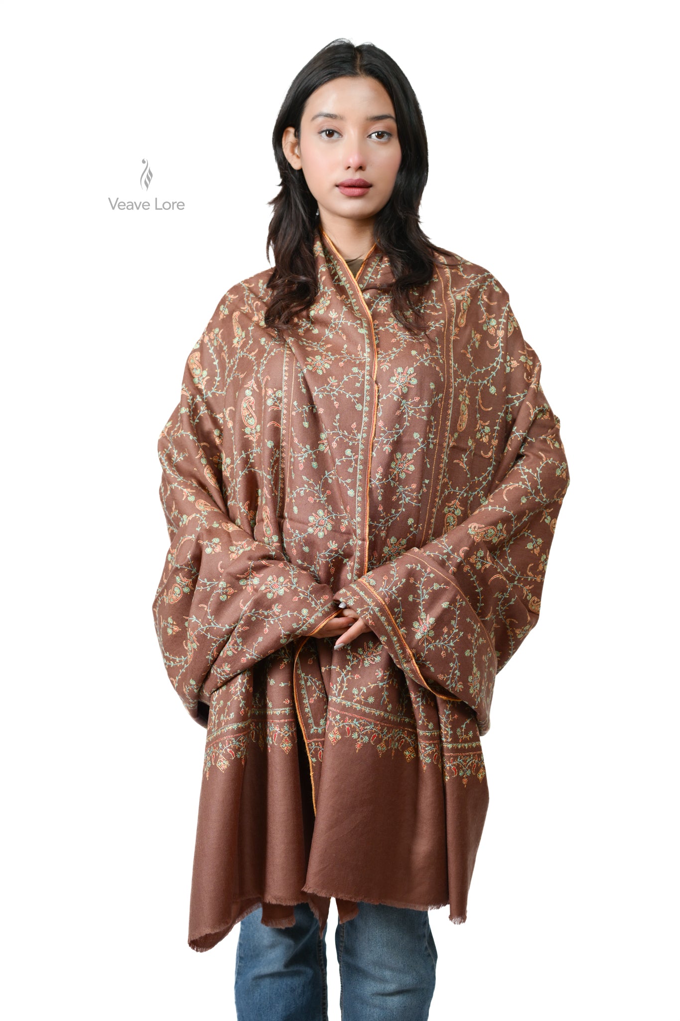 Coffee & Pista Pashmina Shawl