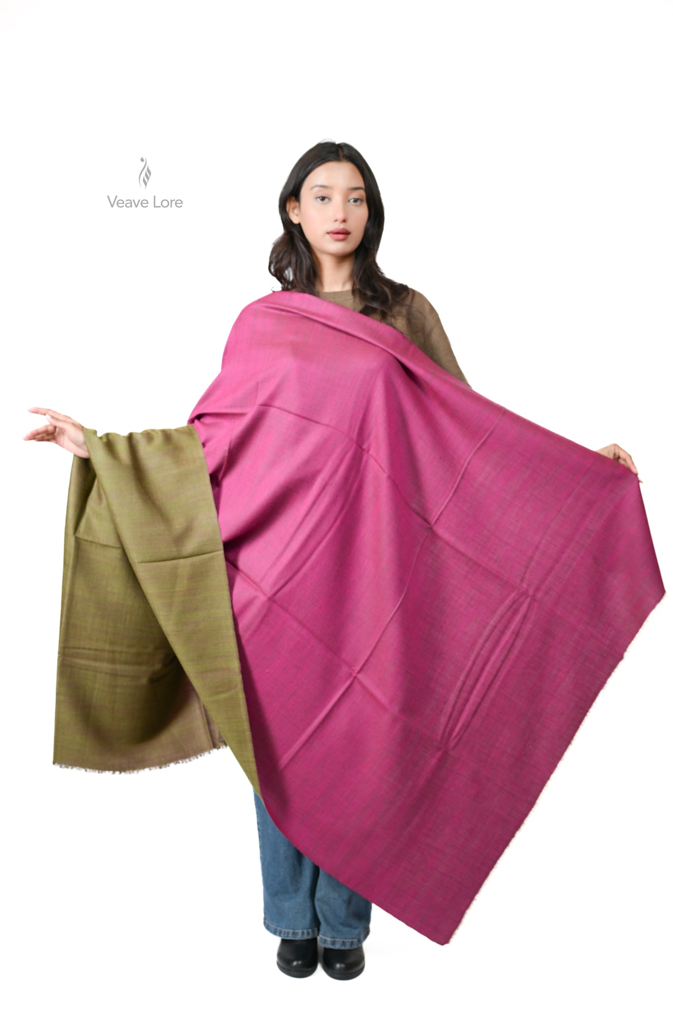 Do Rukha Gul-o-Sabz Kashmiri Pashmina Shawl