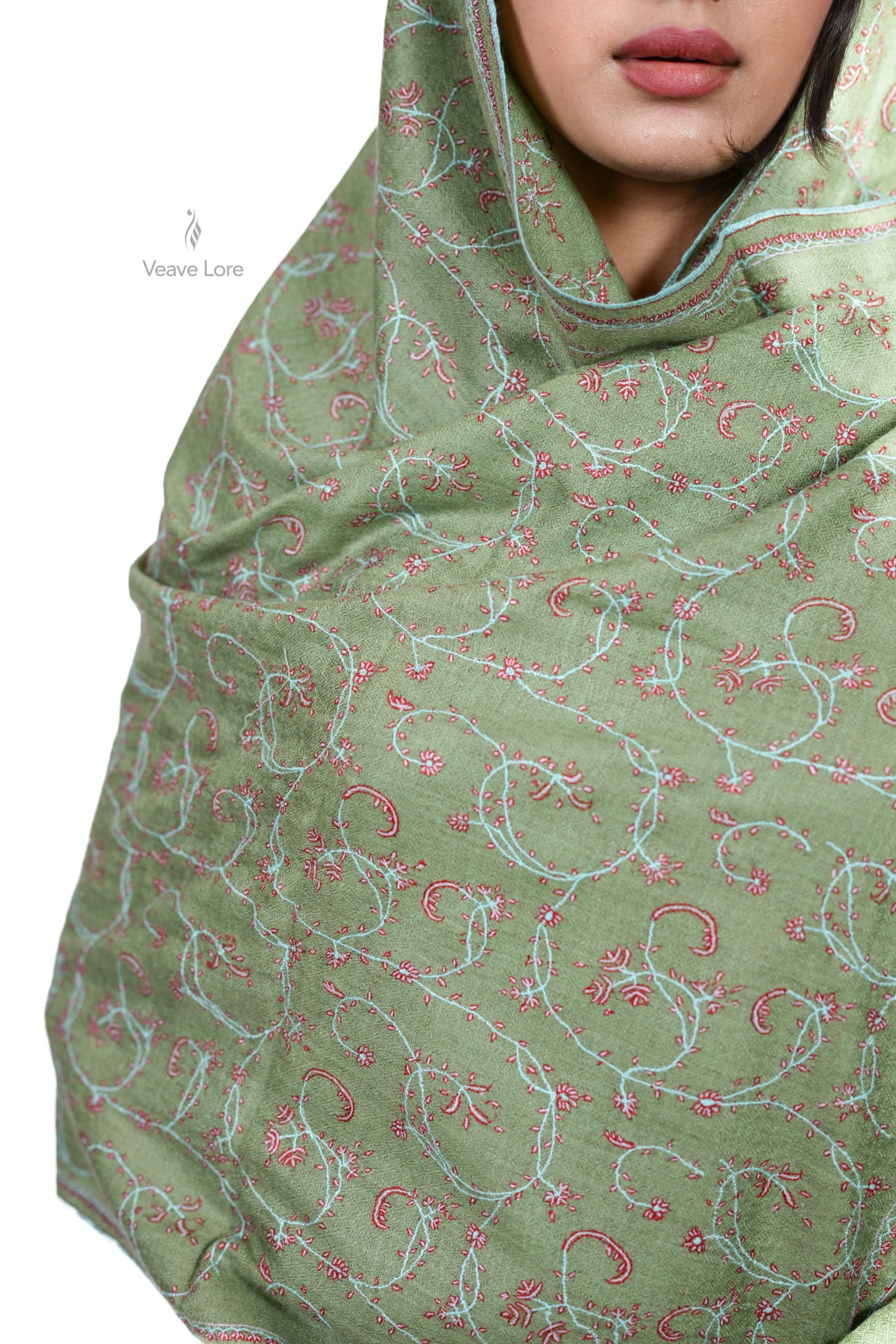 The Jade Garden Pashmina Stole