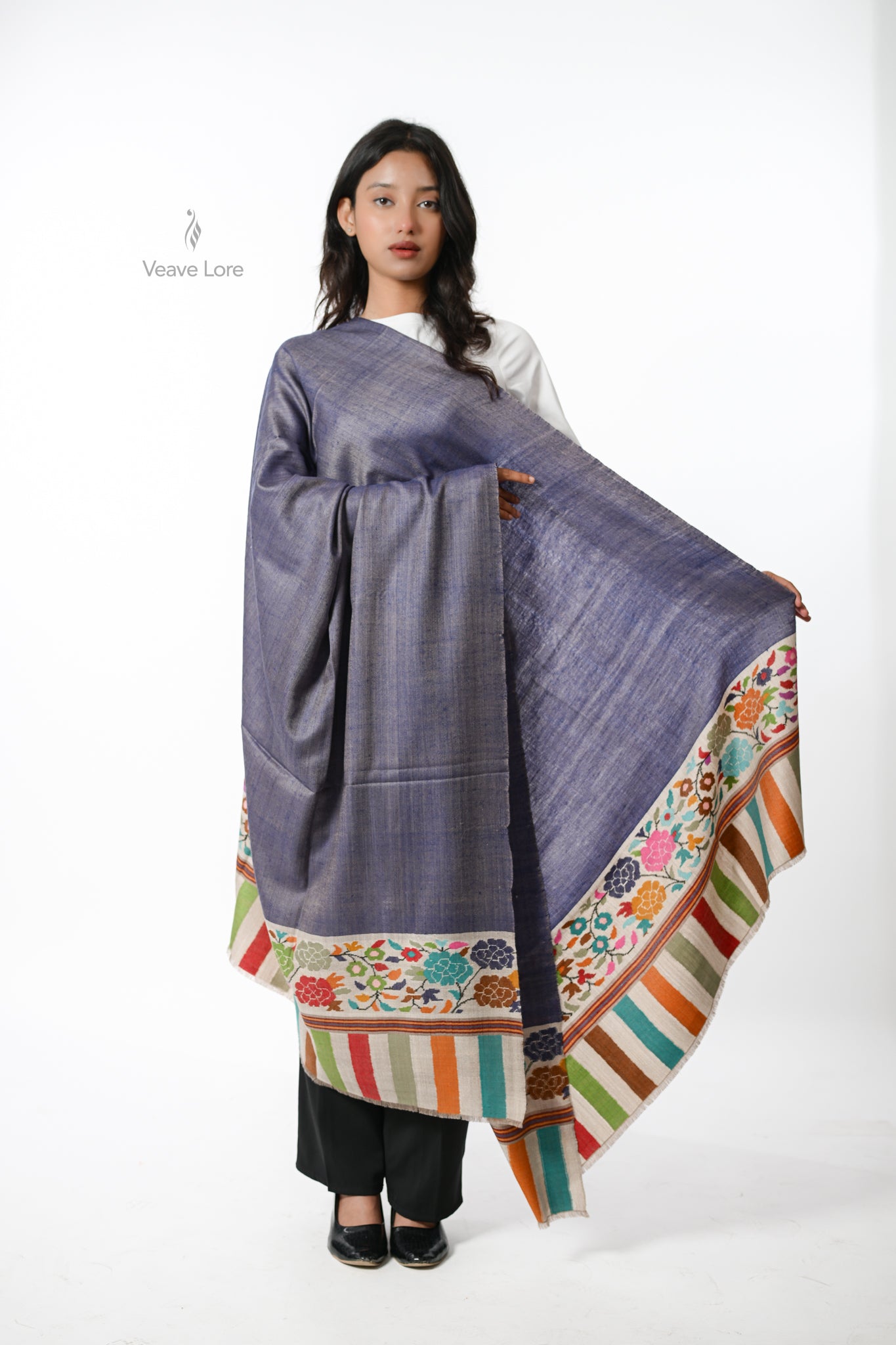 Mehtab-o-Chaman — Moonlight & Garden Pashmina Shawl