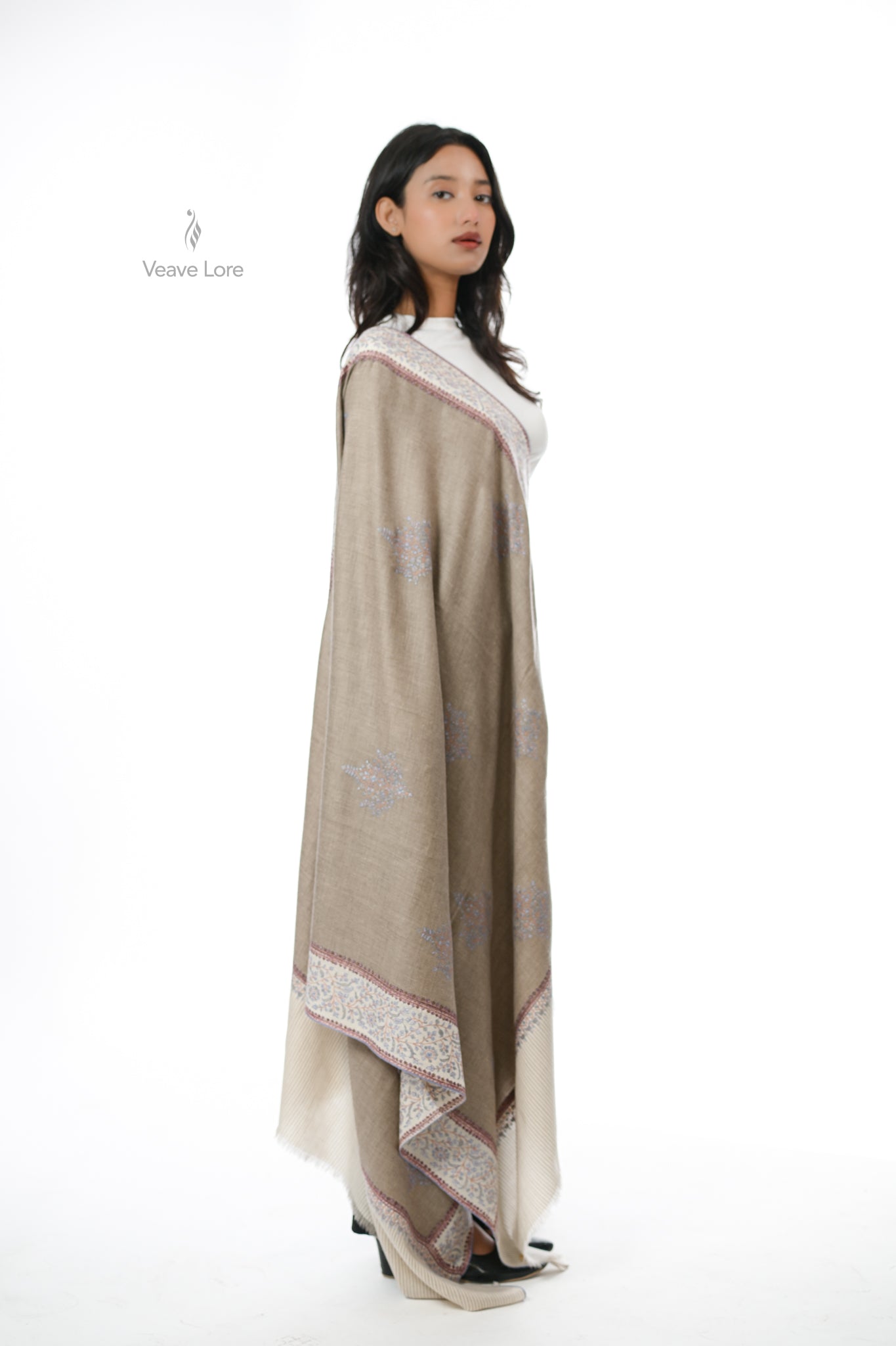 Nilofar & Wheat Pashmina Shawl
