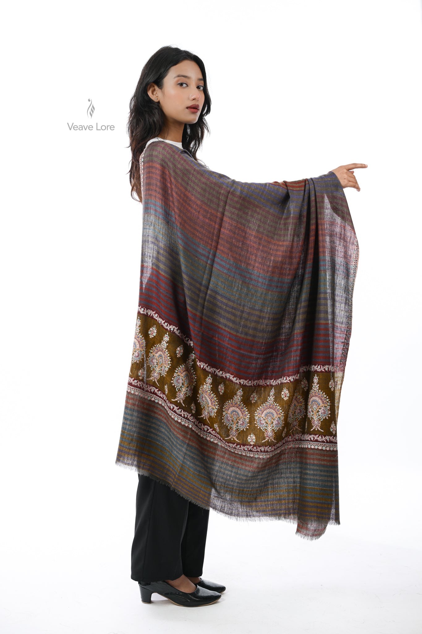 Dhoop-Chhaon Pashmina Shawl