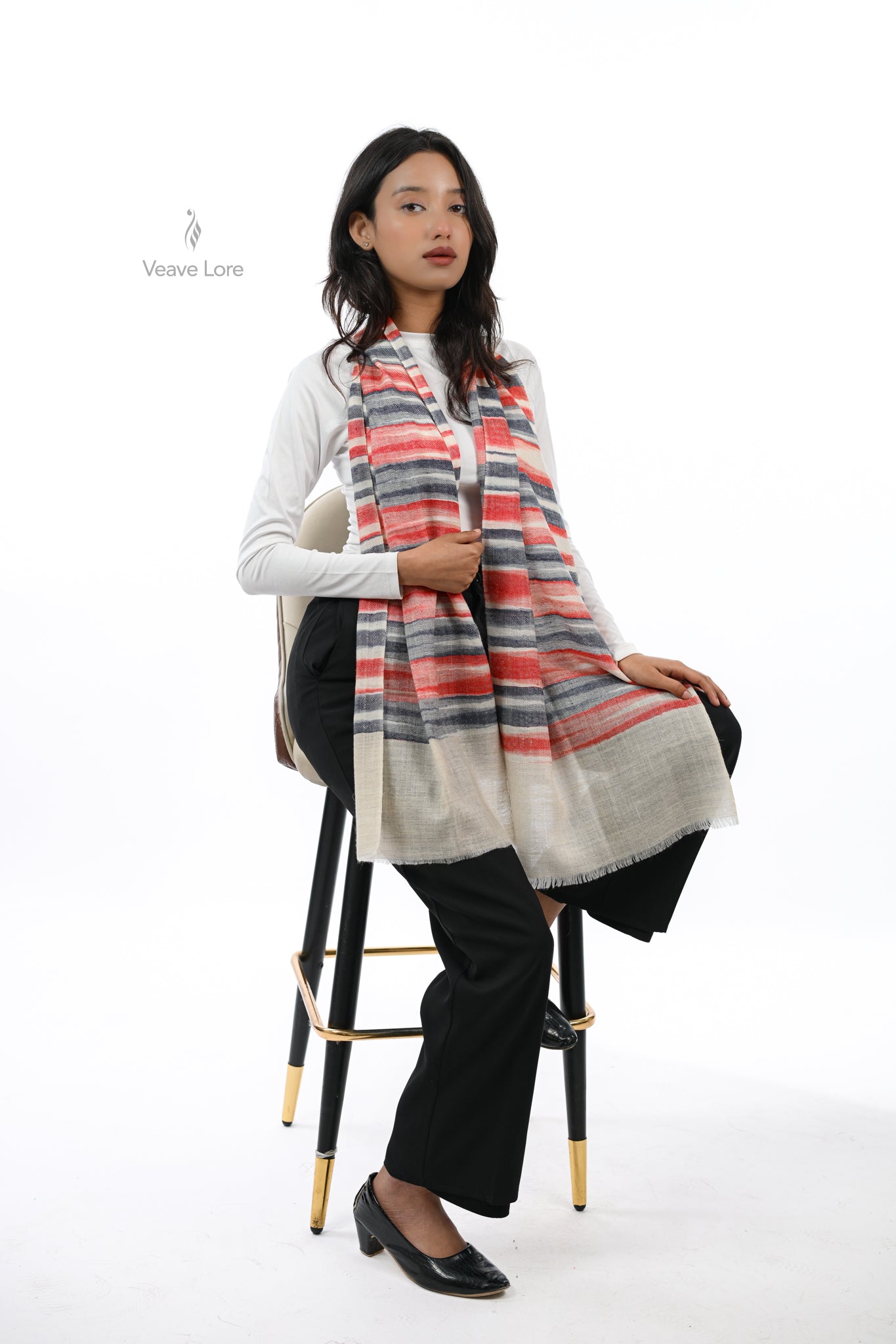 Crimson Twilight (Shafaq-e-Shab) Pashmina Muffler