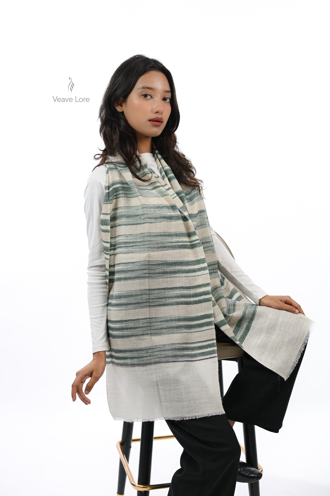 Verdant Ridge (Silsila-e-Zamarru) Pashmina Muffler