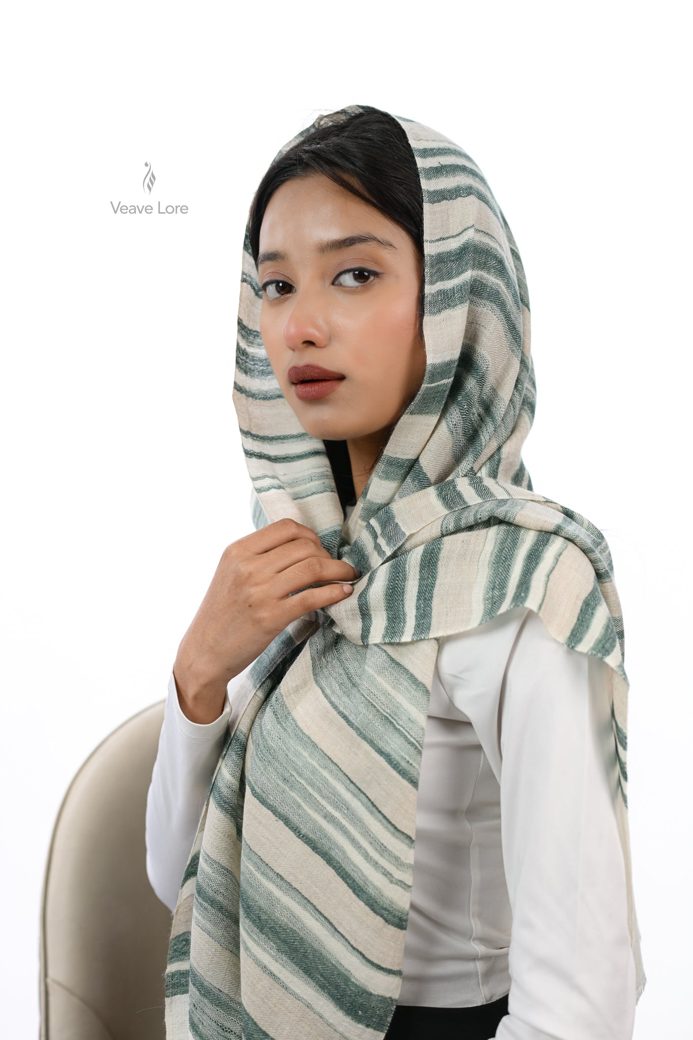 Verdant Ridge (Silsila-e-Zamarru) Pashmina Muffler