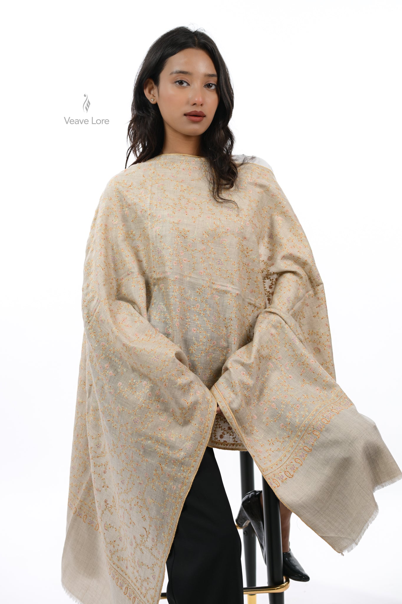 Khaam & Gulzar Pashmina Stole