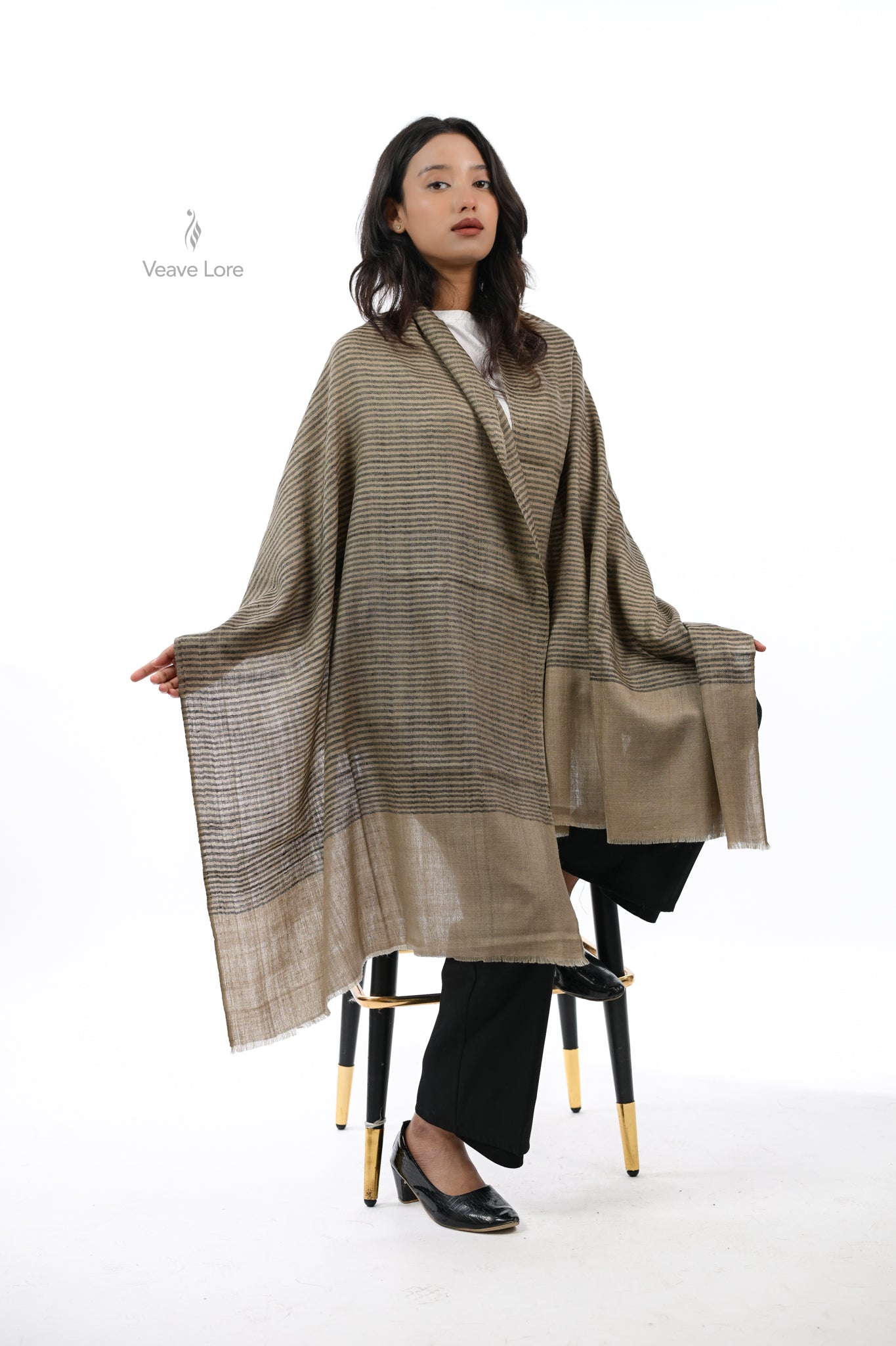 Ash Khatt Pashmina Stole
