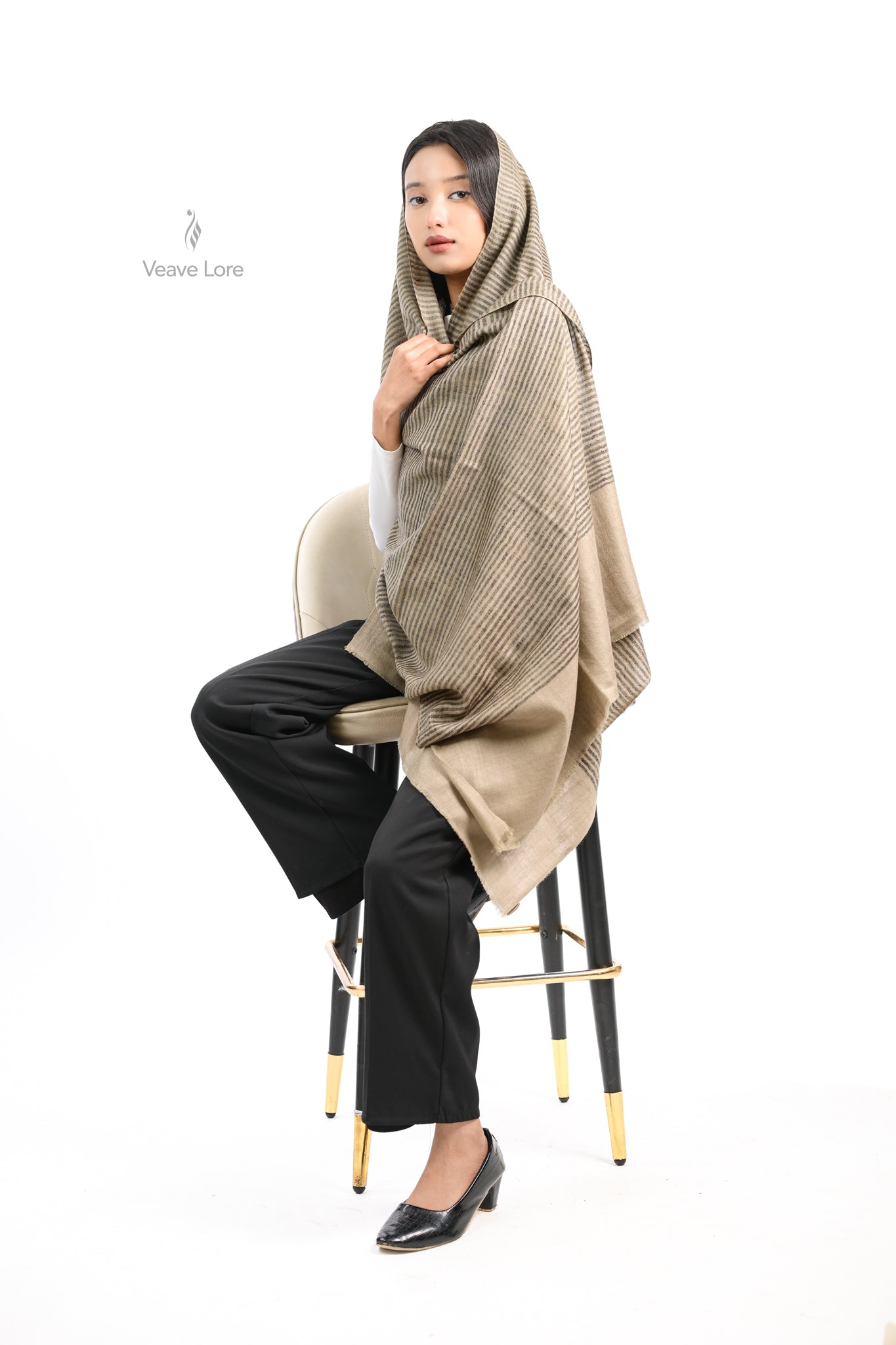 Ash Khatt Pashmina Stole