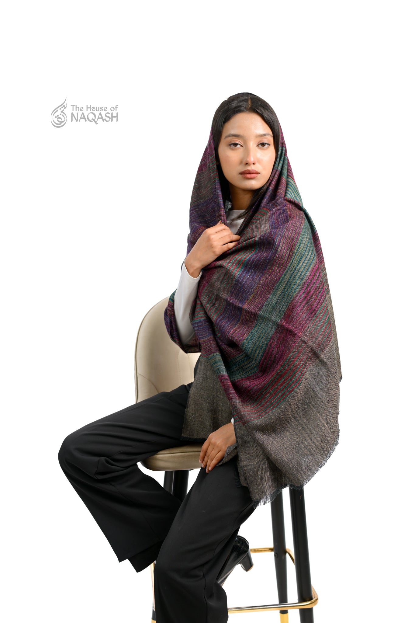 Ash Gray Striped Wrap